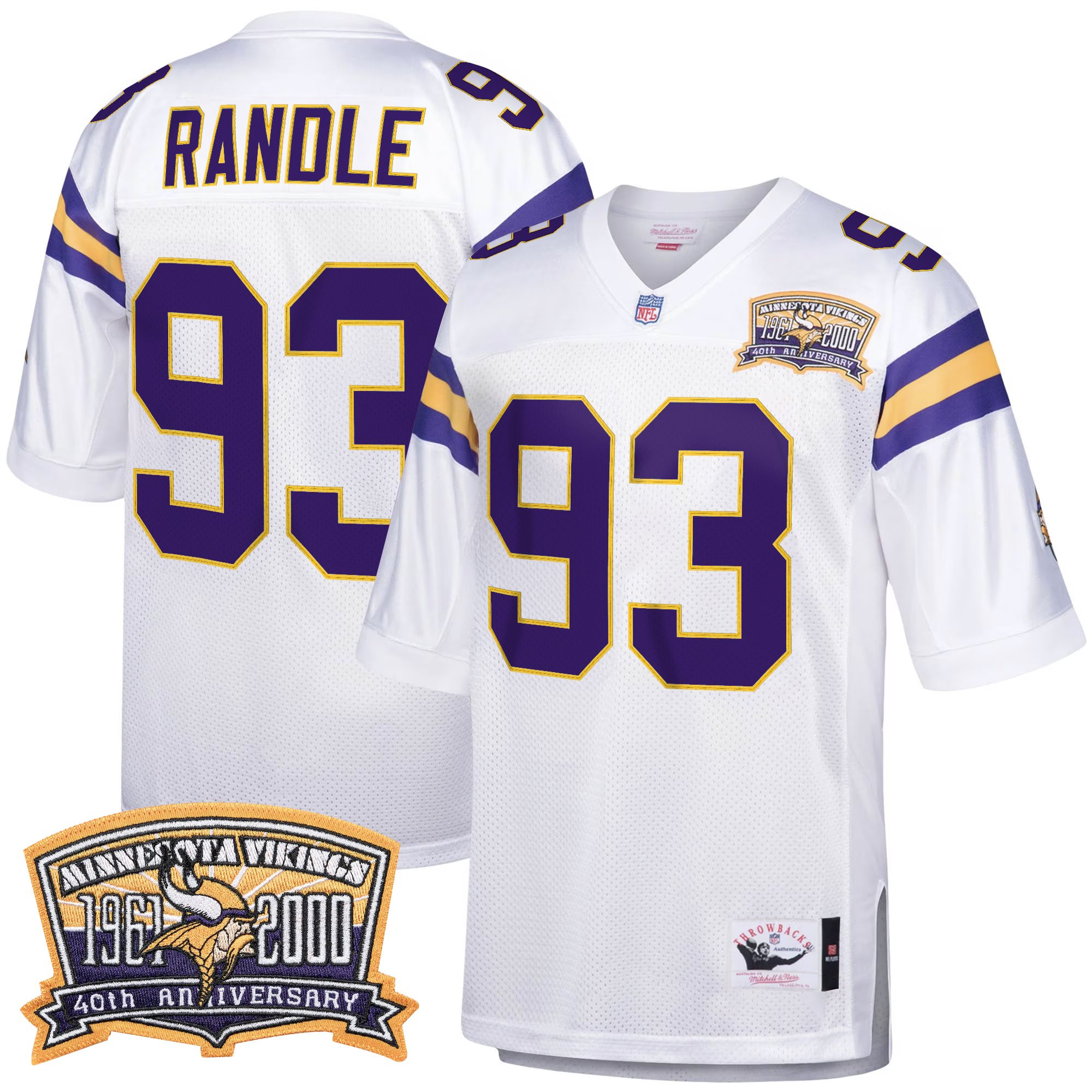 Men's Minnesota Vikings Throwback Player Jersey - All Stitched - Image 15