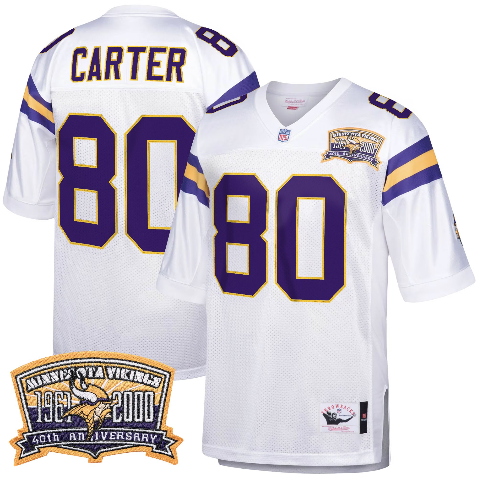 Men's Minnesota Vikings Throwback Player Jersey - All Stitched - Image 14