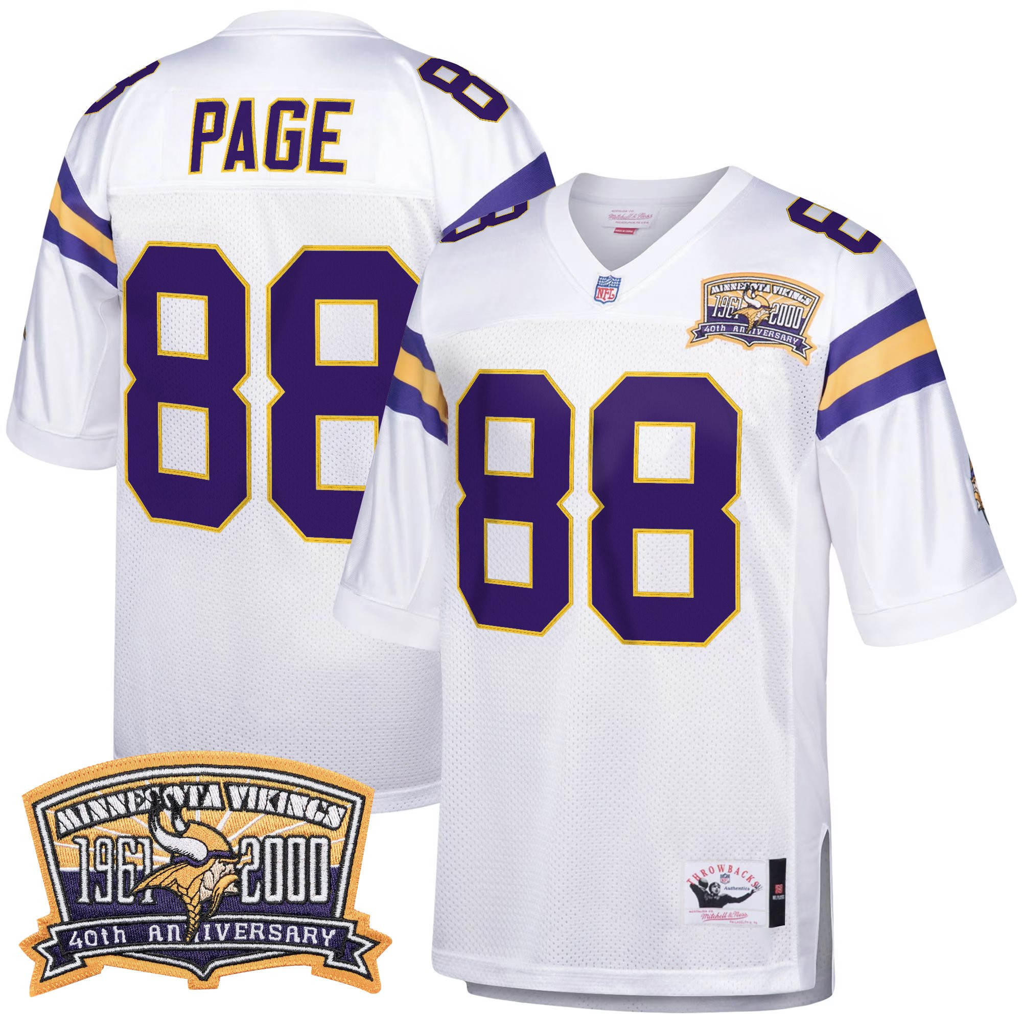 Men's Minnesota Vikings Throwback Player Jersey - All Stitched - Image 13