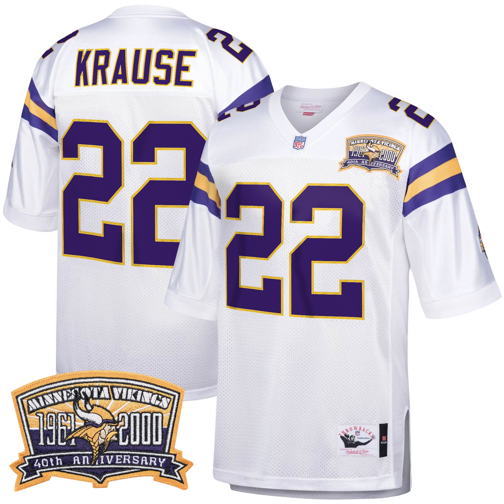 Men's Minnesota Vikings Throwback Player Jersey - All Stitched - Image 16