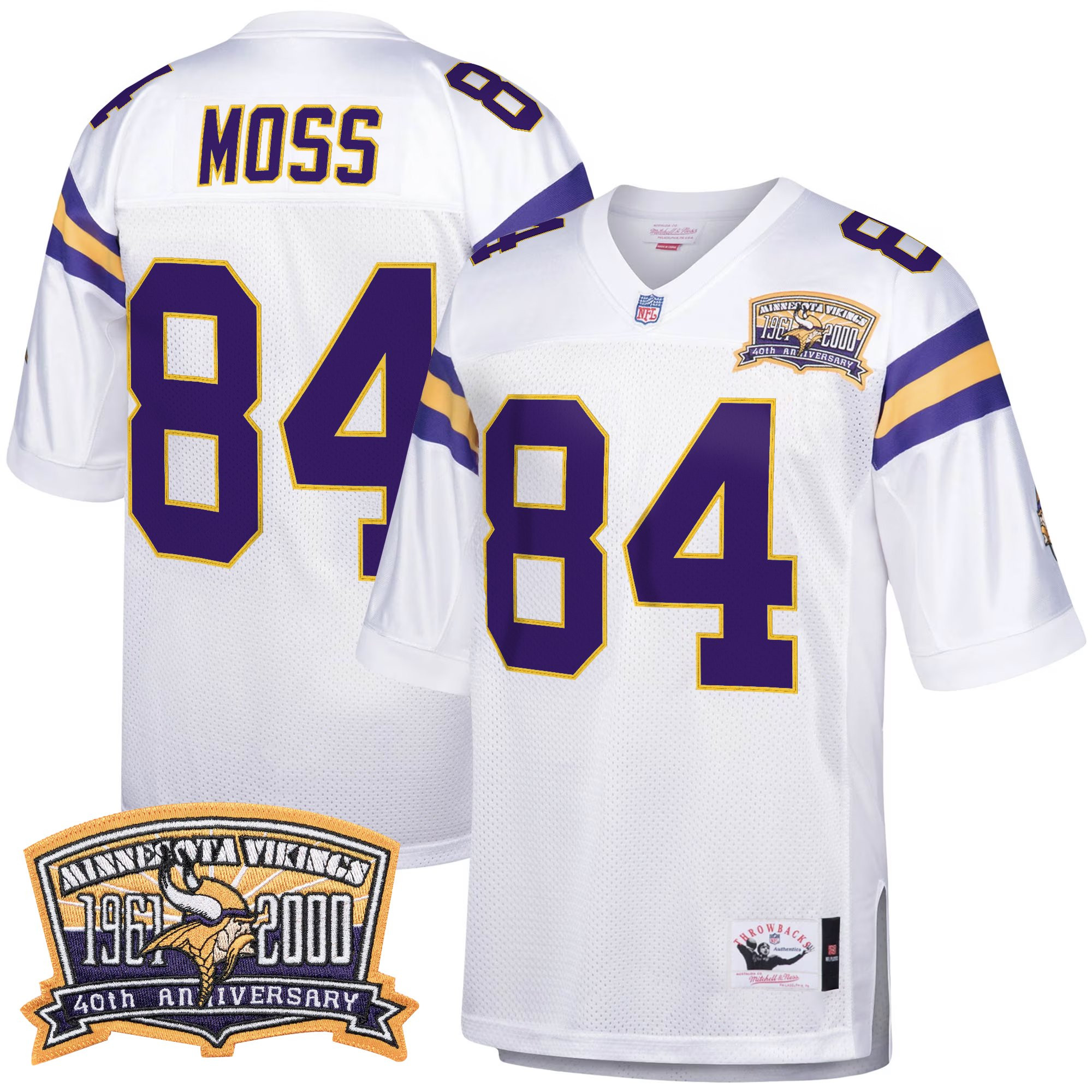 Men's Minnesota Vikings Throwback Player Jersey - All Stitched - Image 10