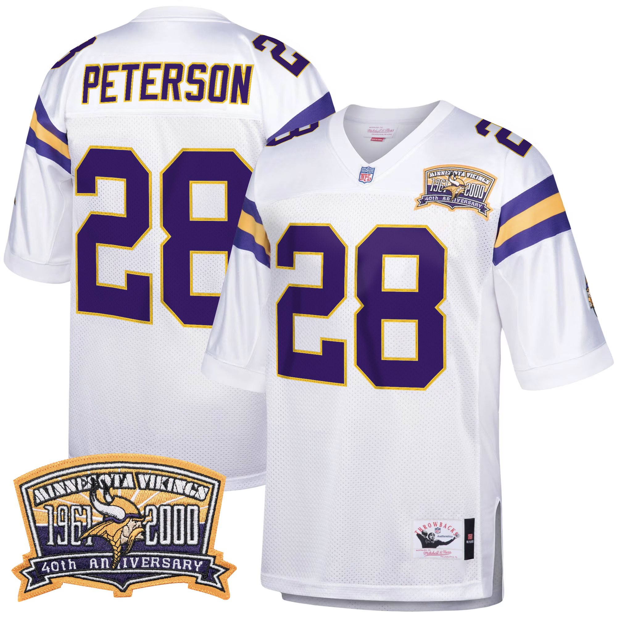 Men's Minnesota Vikings Throwback Player Jersey - All Stitched - Image 12