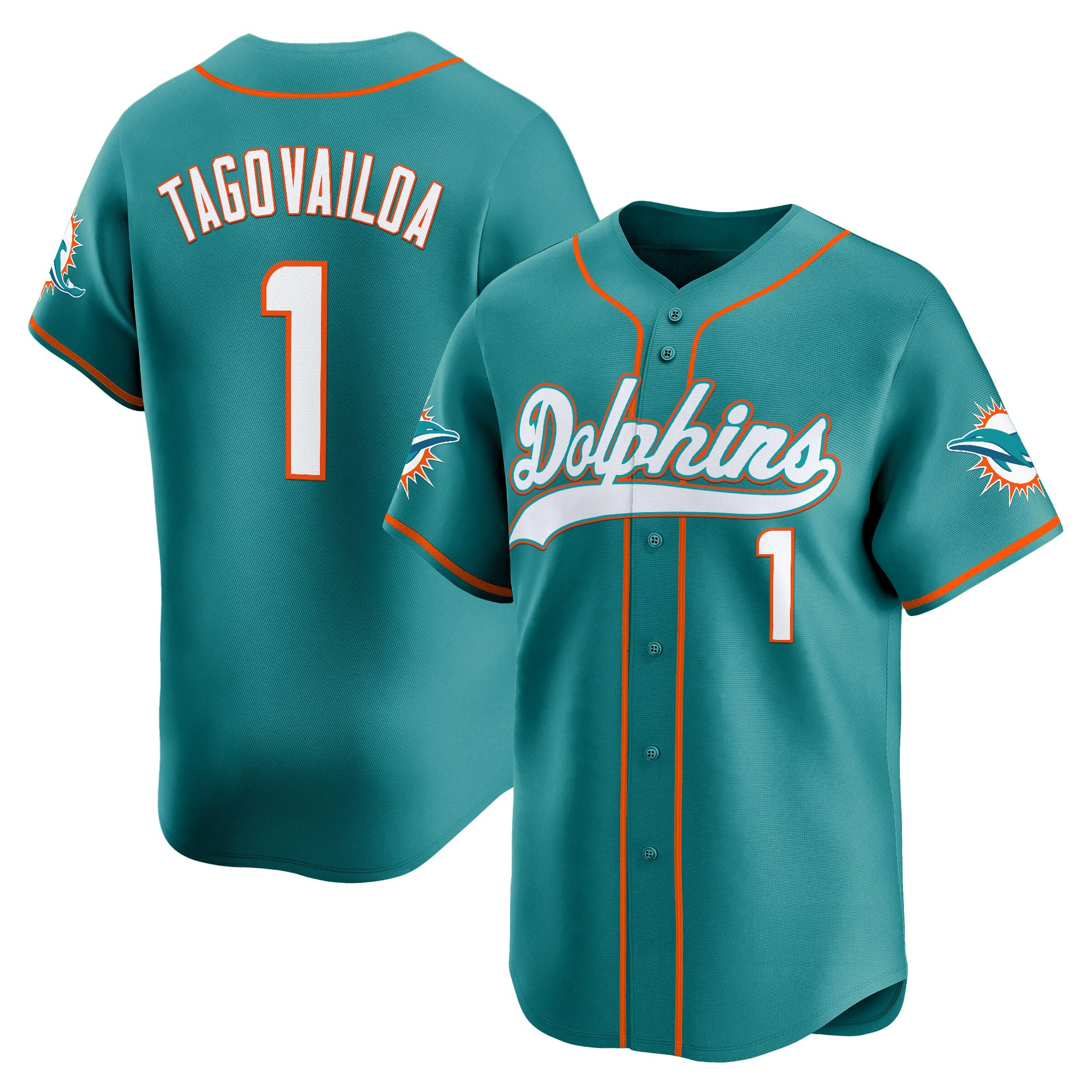 Men's Miami Dolphins 2025 Vapor Baseball Jersey - All Stitched - Image 2