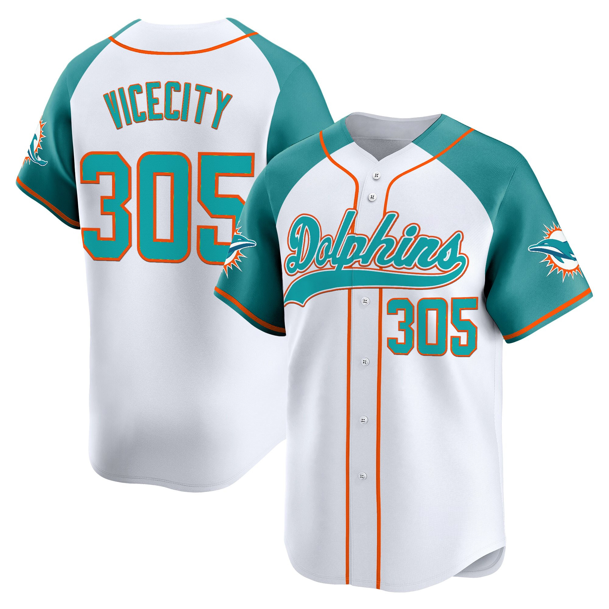 Men's Miami Dolphins 2025 Vapor Baseball Jersey - All Stitched - Image 42