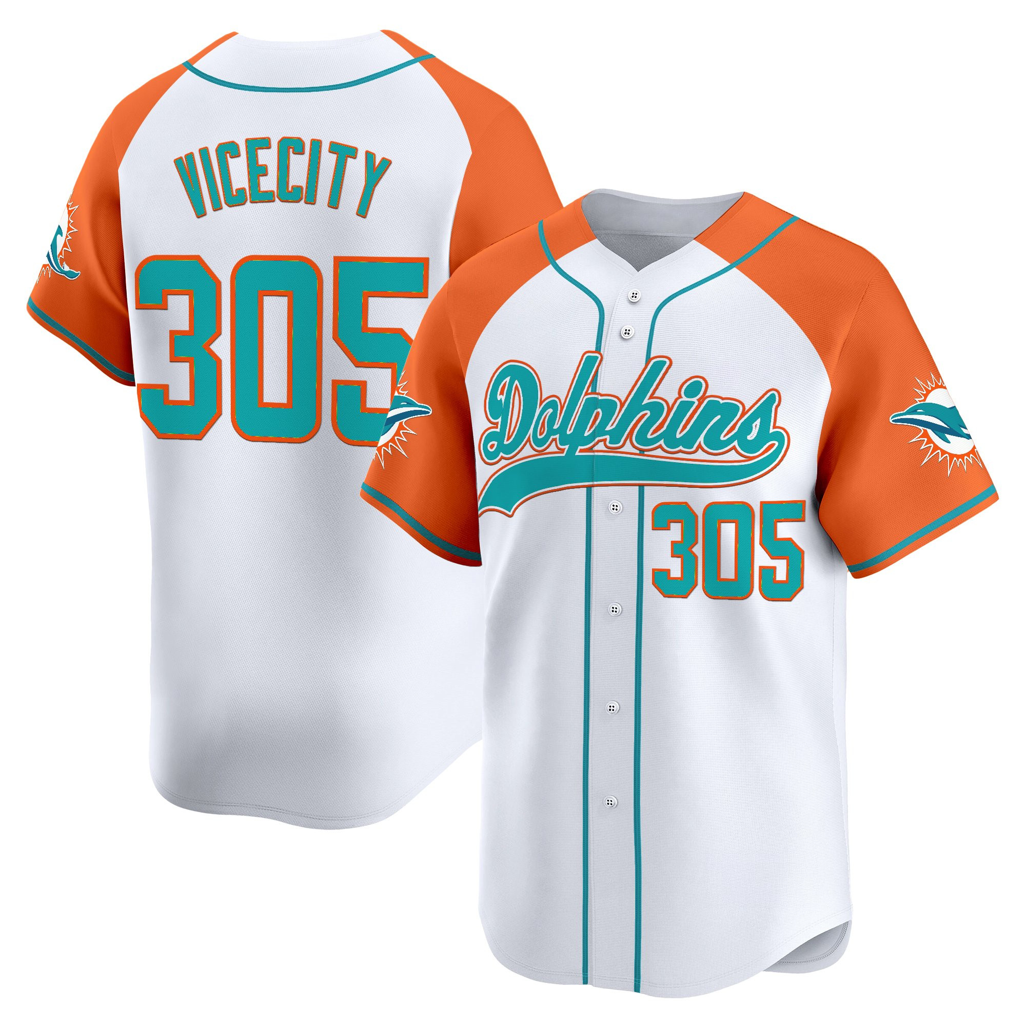 Men's Miami Dolphins 2025 Vapor Baseball Jersey - All Stitched - Image 52