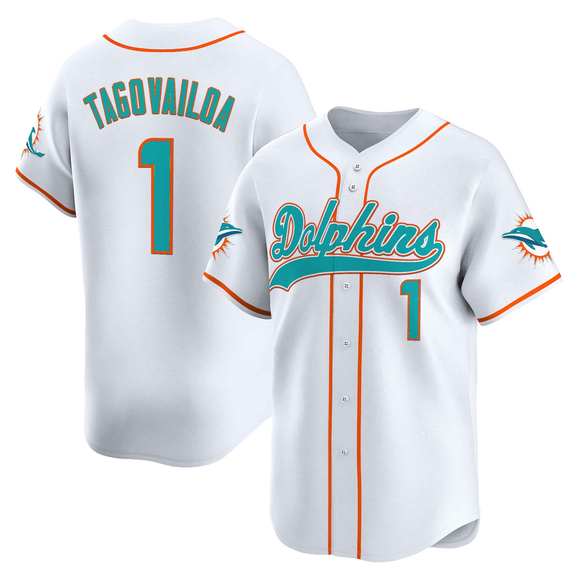 Men's Miami Dolphins 2025 Vapor Baseball Jersey - All Stitched - Image 12
