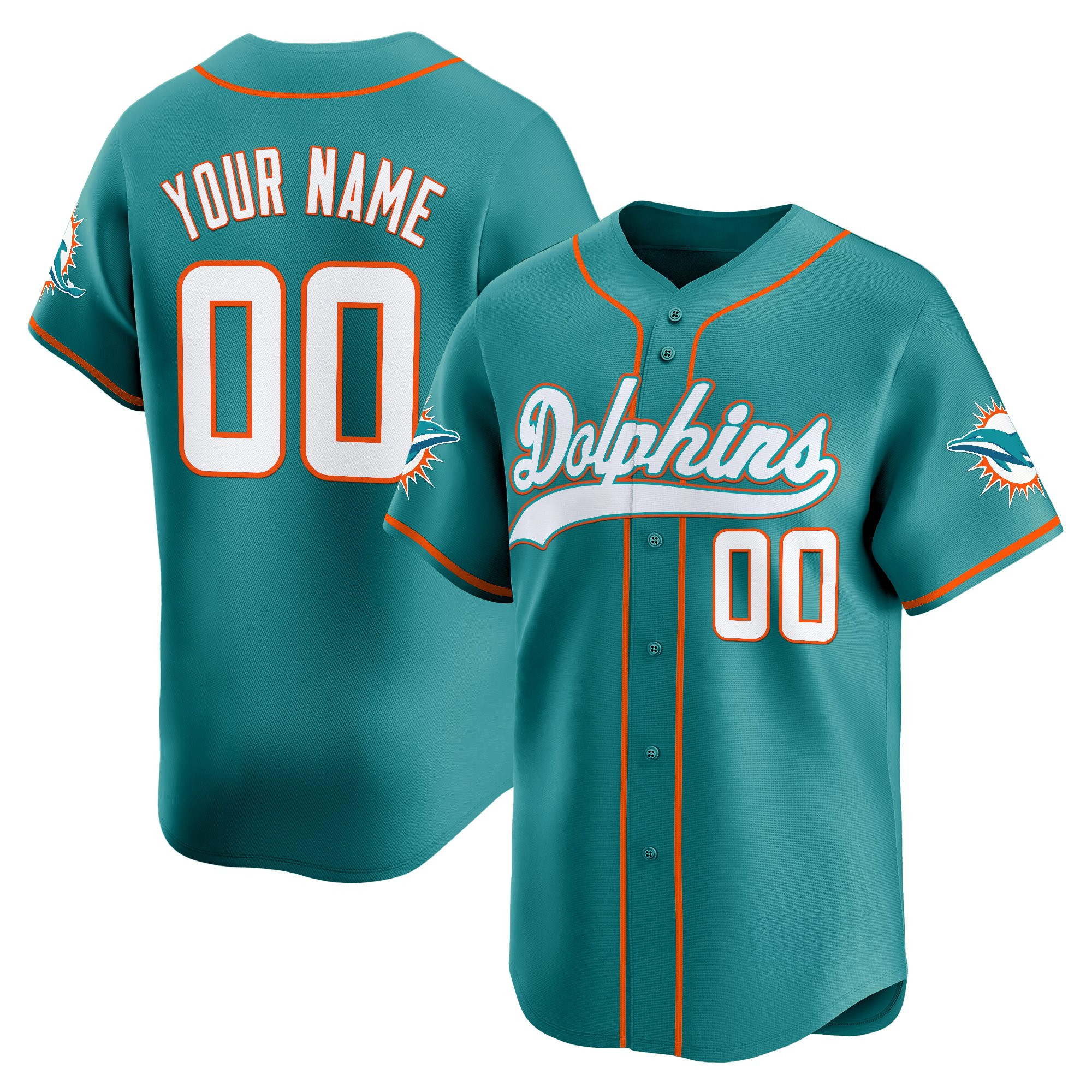 Miami Dolphins 2025 Vapor Baseball Custom Jersey - All Stitched - Image 2