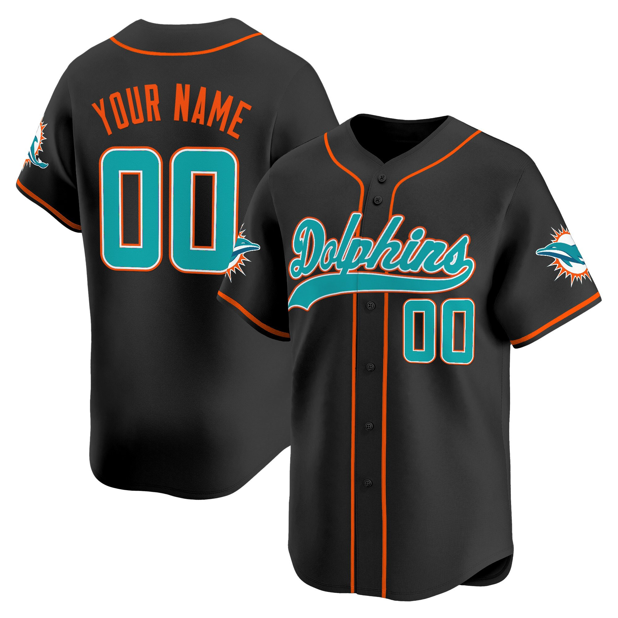 Miami Dolphins 2025 Vapor Baseball Custom Jersey - All Stitched - Image 4