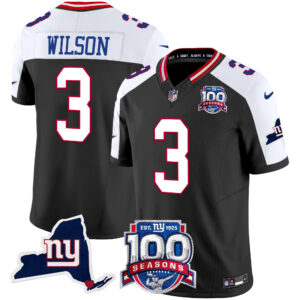 Men's New York Giants 100th Season & State Patch Vapor Limited Jersey - All Stitched