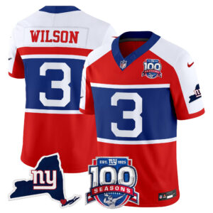 Men's New York Giants 'Century Red' 100th Commemorative Vapor Jersey V2 - All Stitched