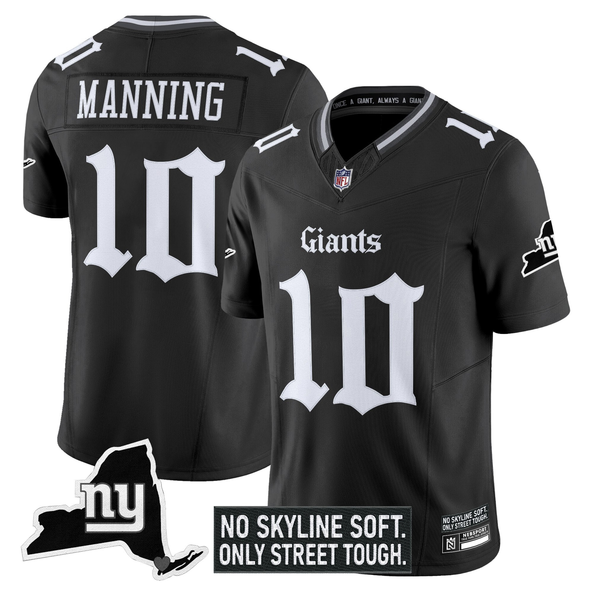 Men's New York Giants 'Gothic Gotham Edition' Vapor Limited Jersey - All Stitched - Image 9