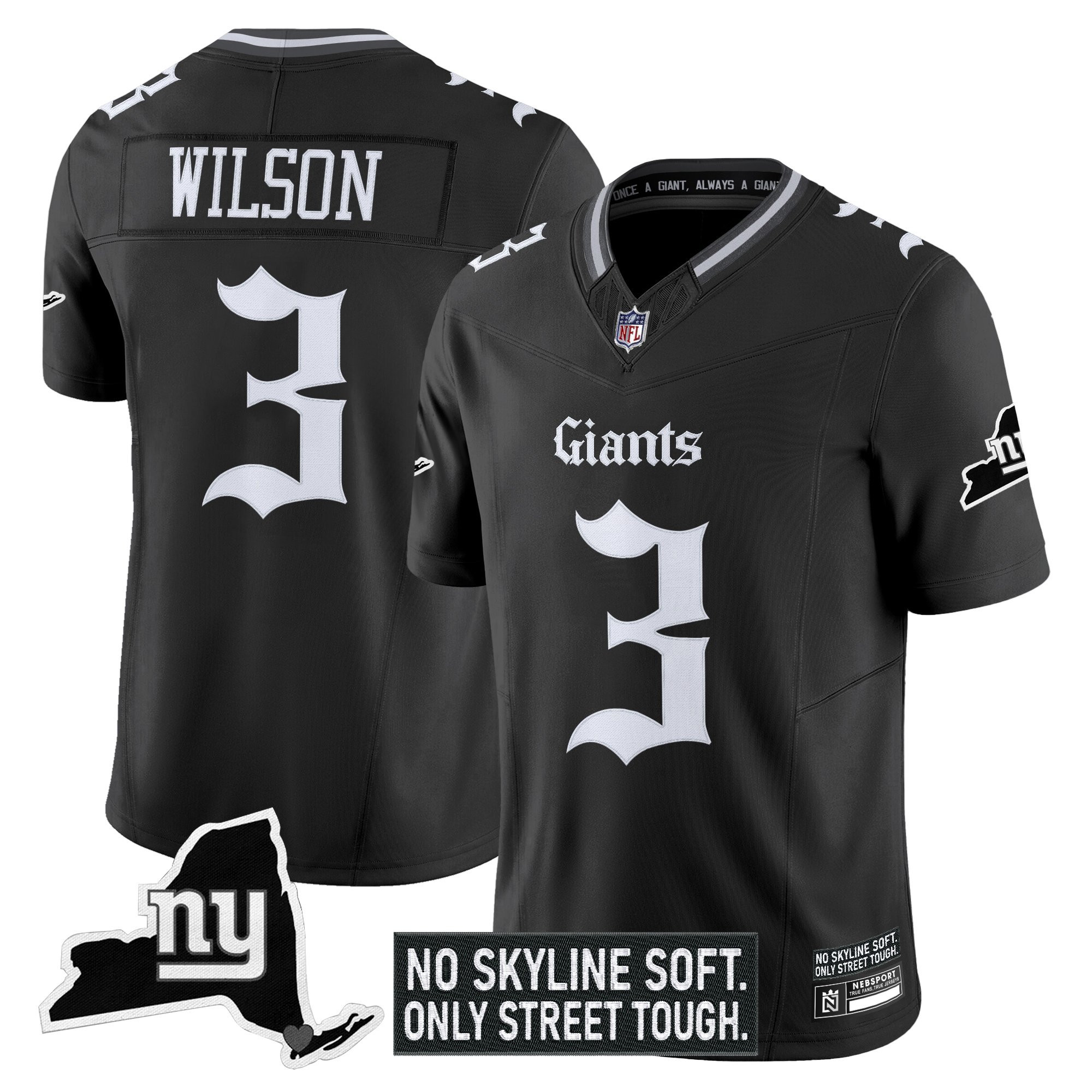 Men's New York Giants 'Gothic Gotham Edition' Vapor Limited Jersey - All Stitched