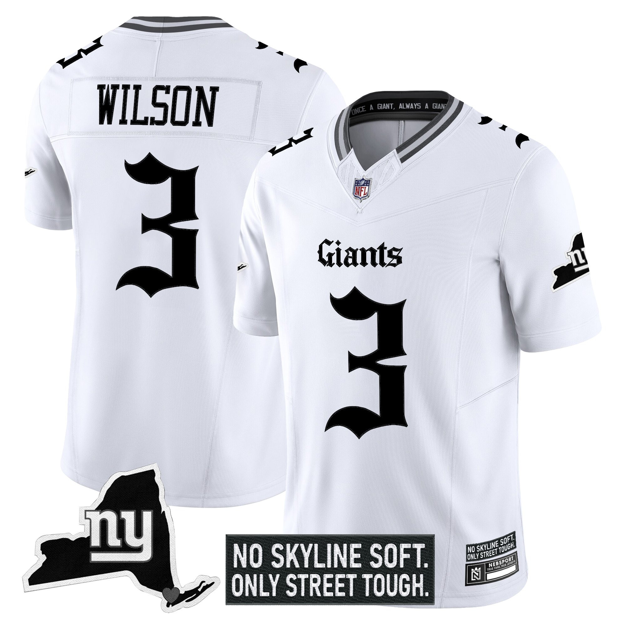 Men's New York Giants 'Gothic Gotham Edition' Vapor Limited Jersey - All Stitched - Image 10