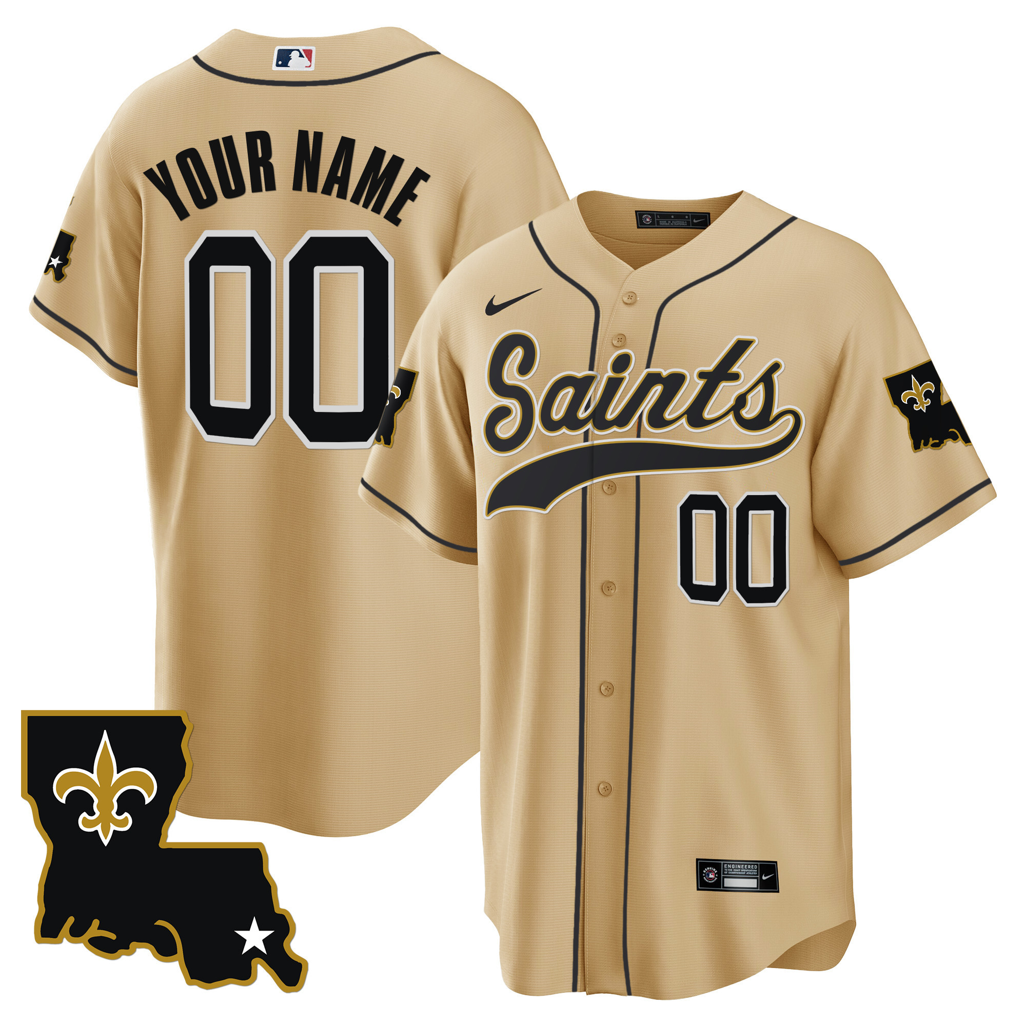 Saints 1987 Legacy Cool Base Custom Jersey - All Stitched - Image 4