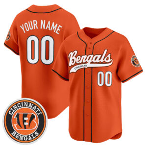 Cincinnati Bengals 2025 Vapor Limited Baseball Custom Jersey - All Stitched