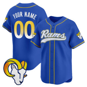 Los Angeles Rams 2025 Vapor Baseball Custom Jersey - All Stitched