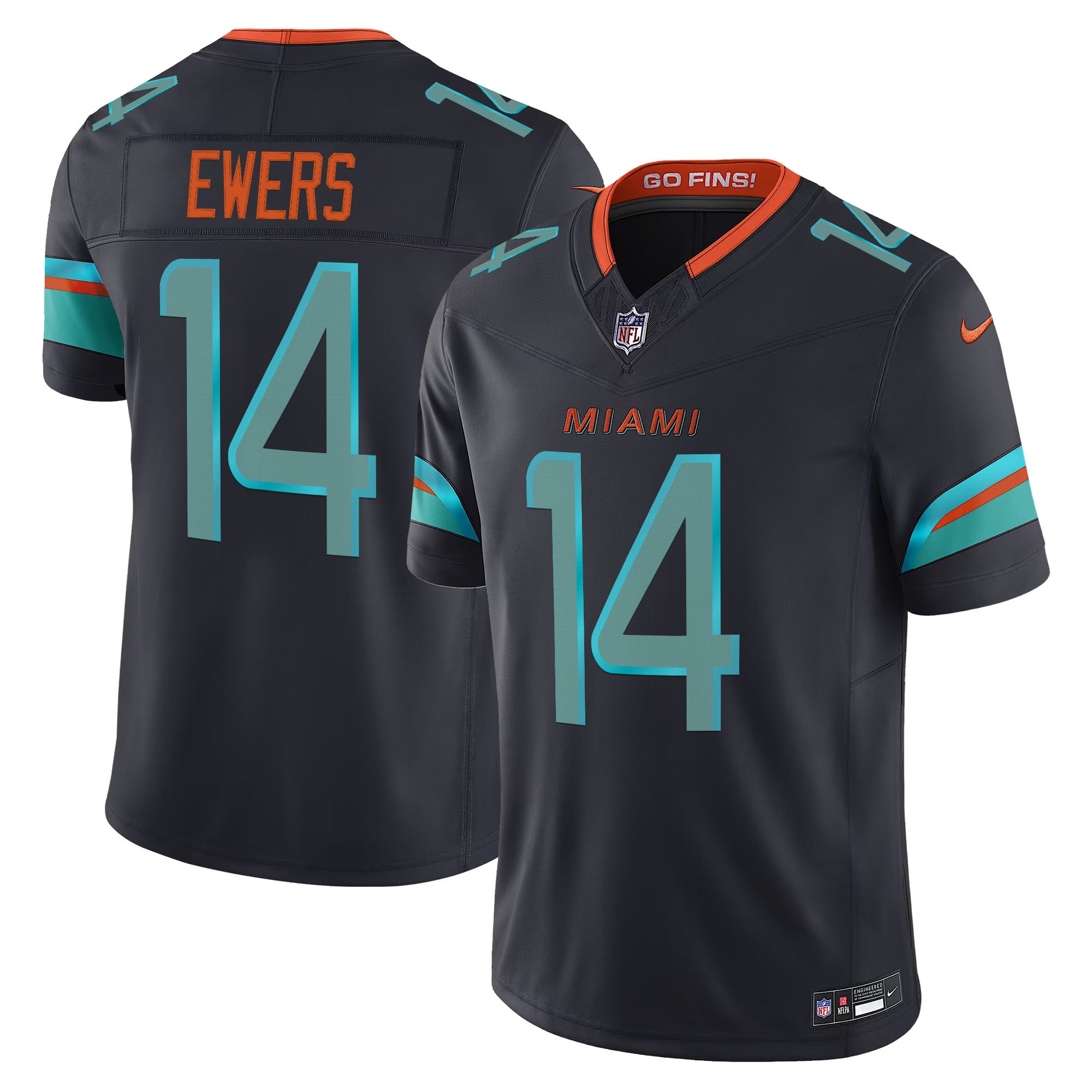Men's Miami Dolphins 2025 "Rivalries" Vapor Limited Jersey - All Stitched - Image 9