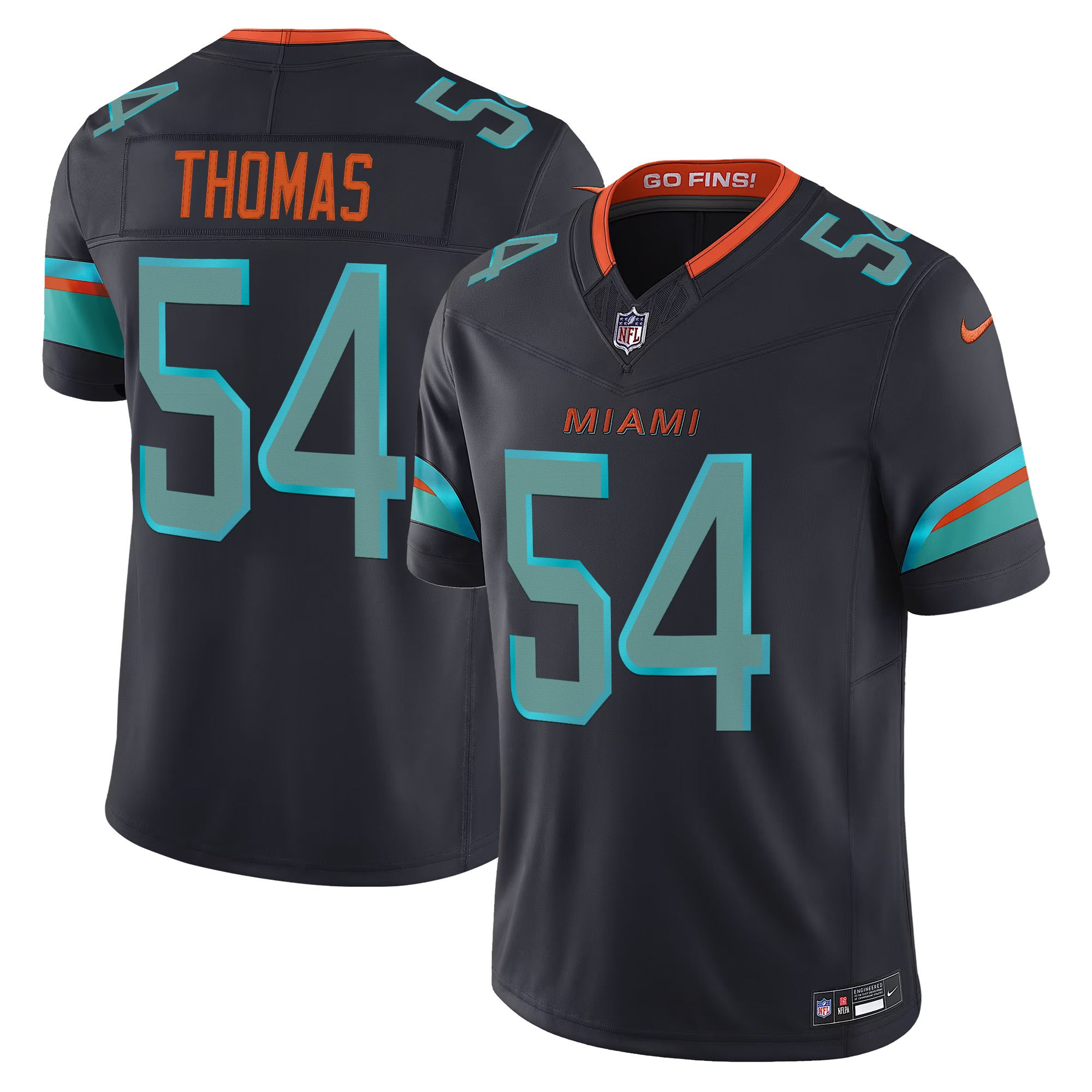 Men's Miami Dolphins 2025 "Rivalries" Vapor Limited Jersey - All Stitched - Image 6