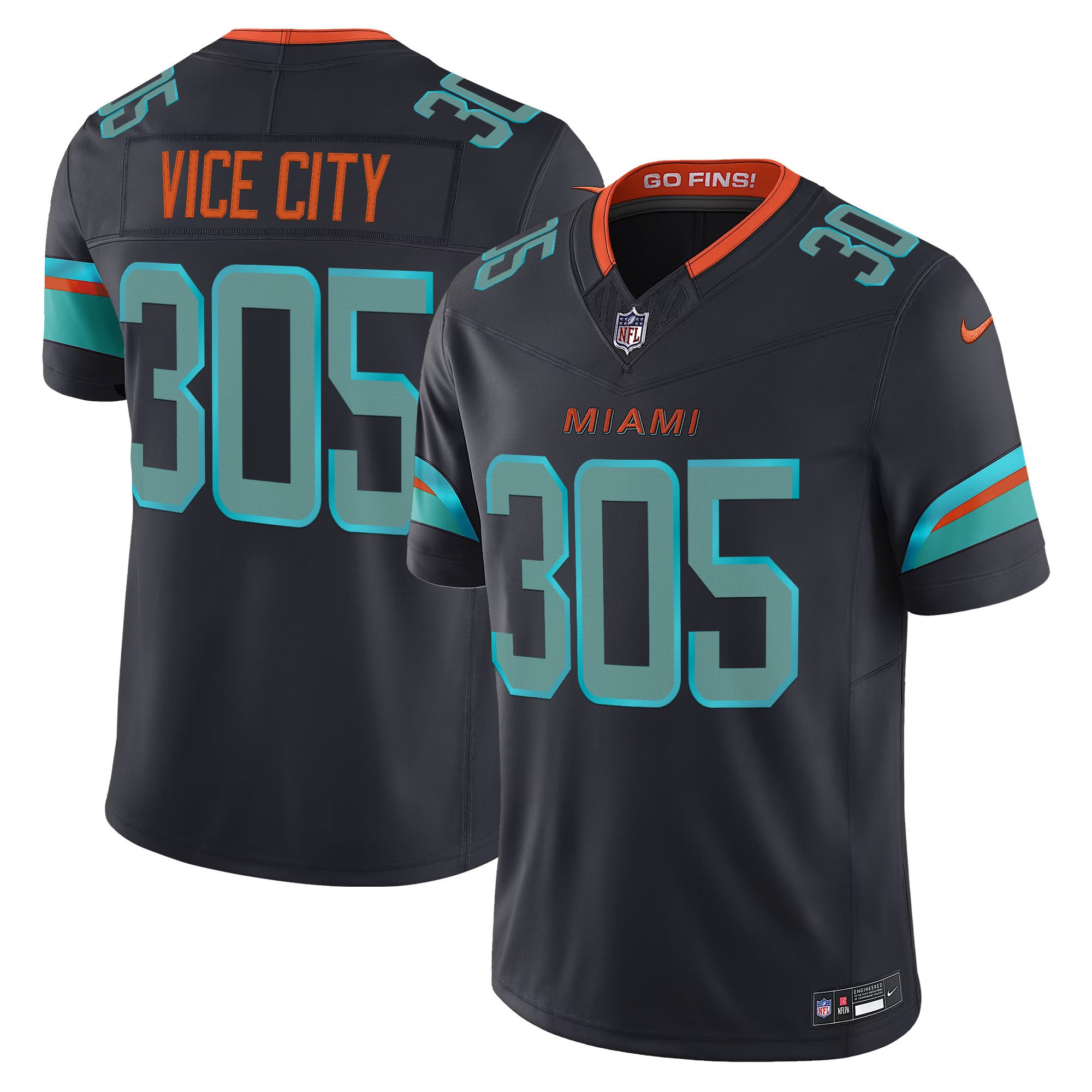 Men's Miami Dolphins 2025 "Rivalries" Vapor Limited Jersey - All Stitched - Image 2