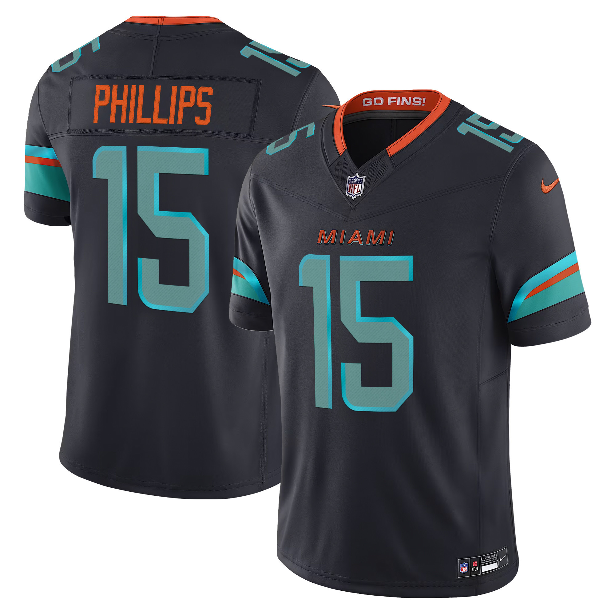 Men's Miami Dolphins 2025 "Rivalries" Vapor Limited Jersey - All Stitched - Image 10