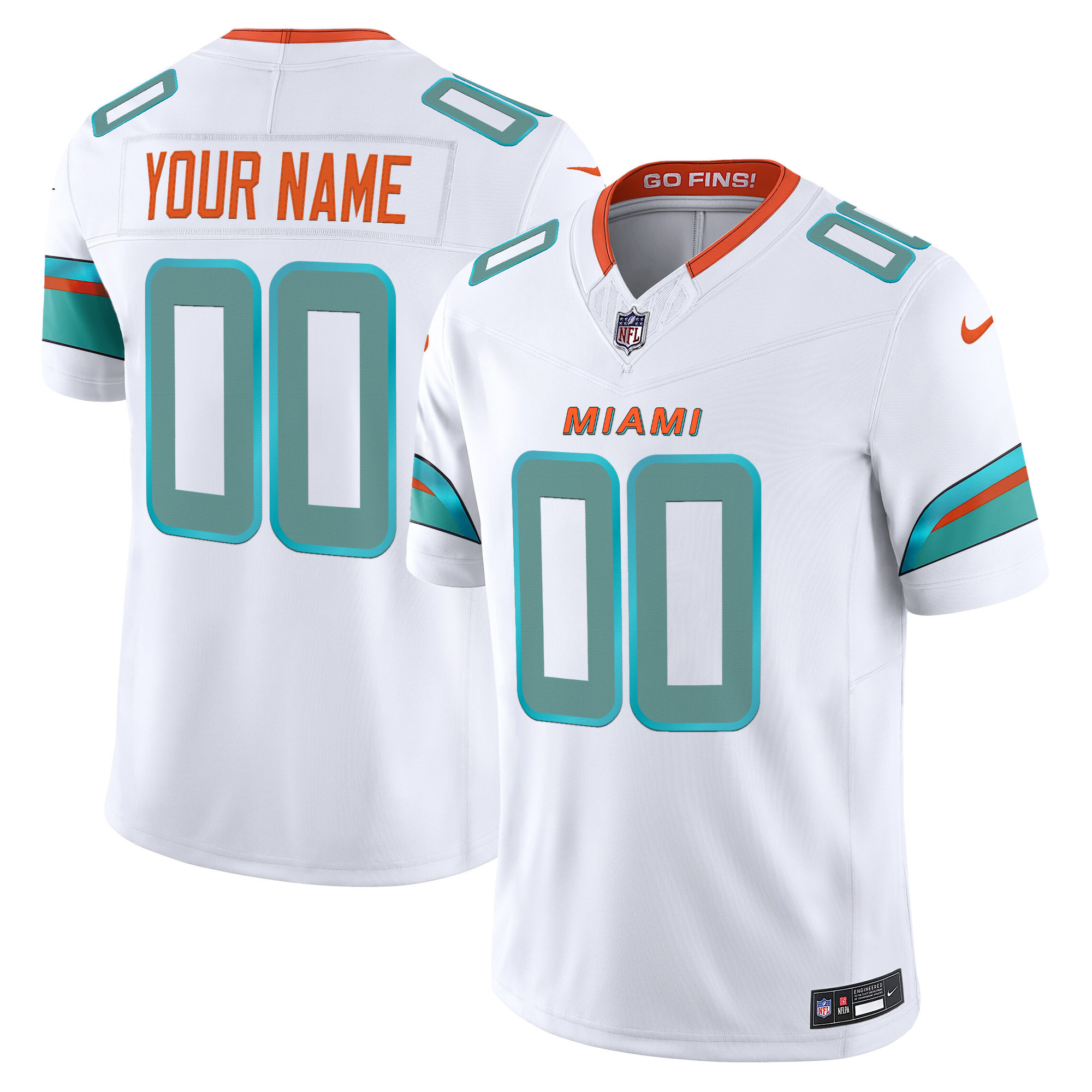 Miami Dolphins 2025 "Rivalries" Vapor Limited Custom Jersey - All Stitched - Image 3