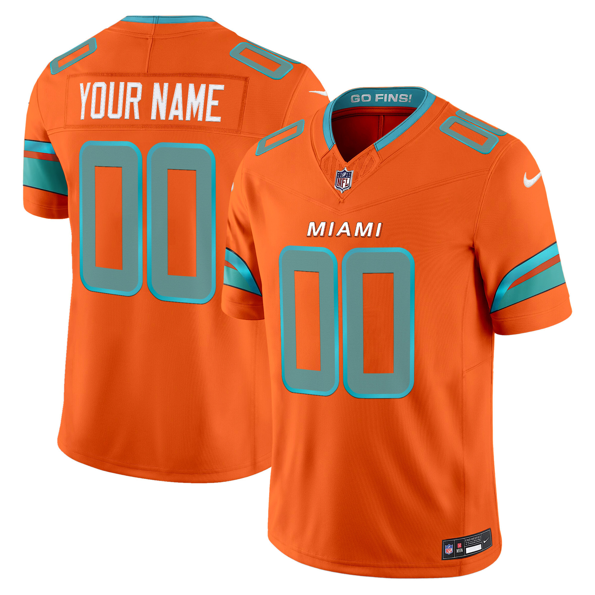 Miami Dolphins 2025 "Rivalries" Vapor Limited Custom Jersey - All Stitched - Image 4