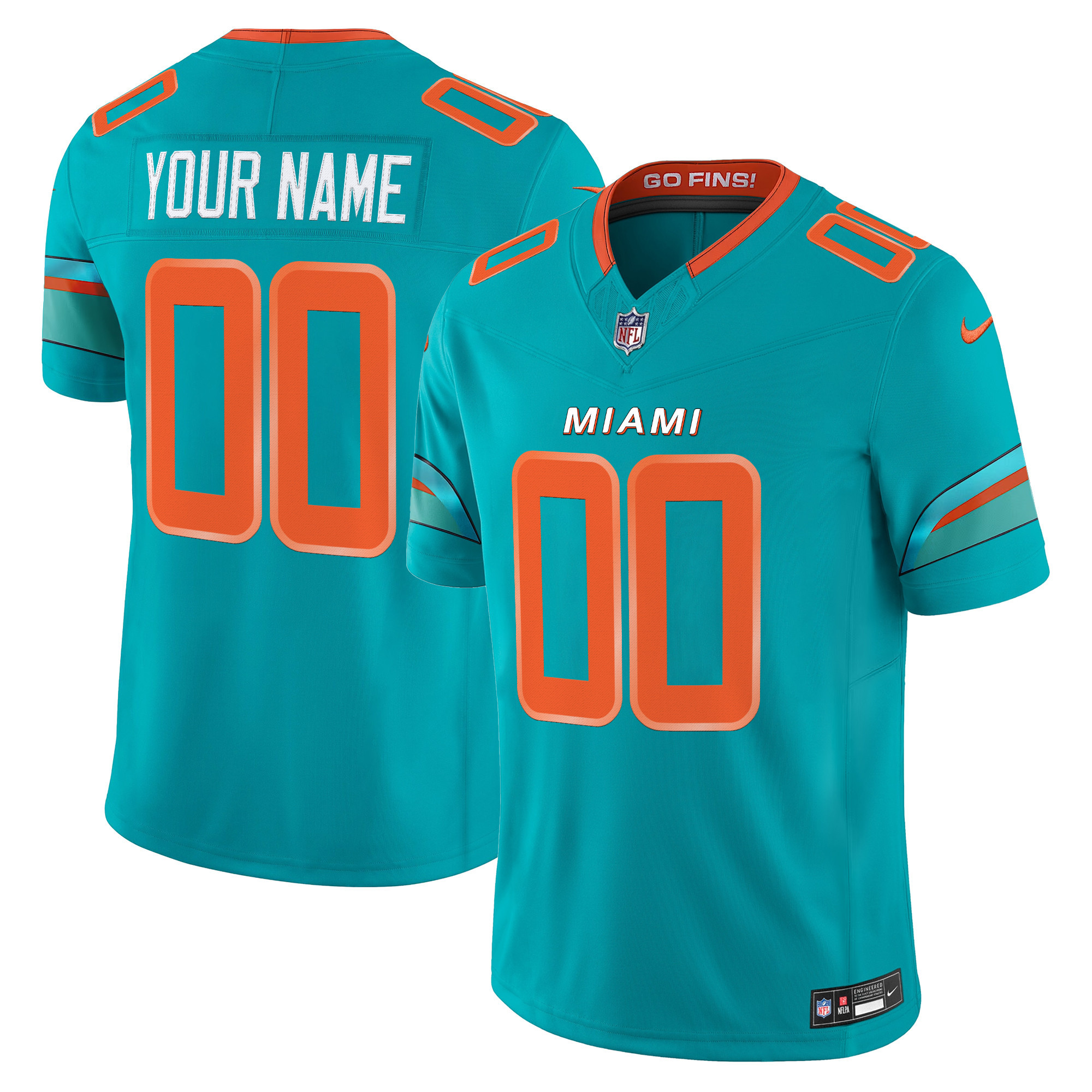 Miami Dolphins 2025 "Rivalries" Vapor Limited Custom Jersey - All Stitched - Image 2