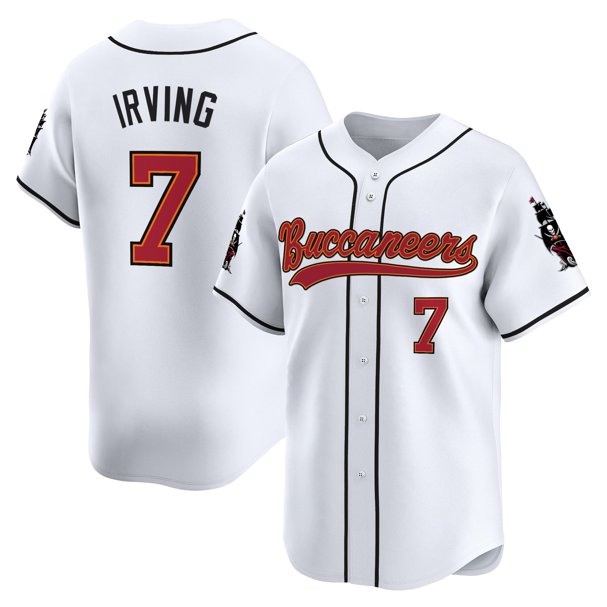 Men's Tampa Bay Buccaneers 50th Season Patch Vapor Baseball Jersey - All Stitched - Image 43