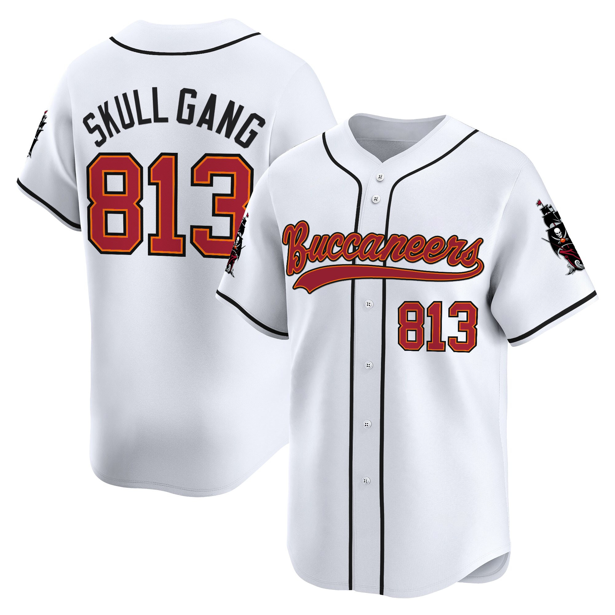 Men's Tampa Bay Buccaneers 50th Season Patch Vapor Baseball Jersey - All Stitched - Image 44