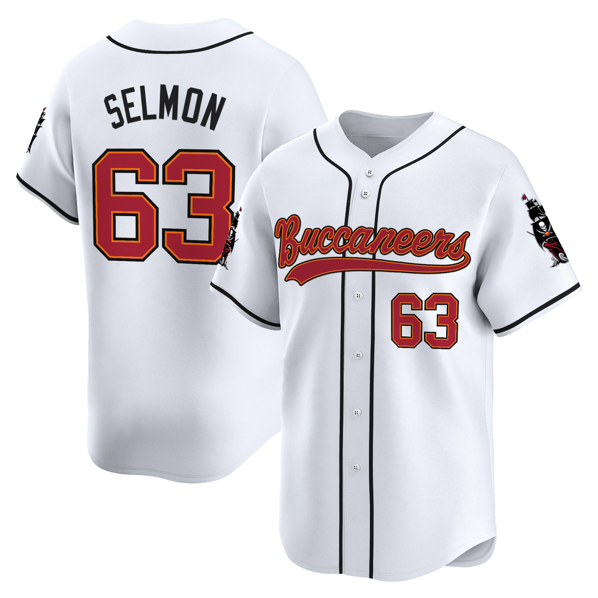 Men's Tampa Bay Buccaneers 50th Season Patch Vapor Baseball Jersey - All Stitched - Image 50