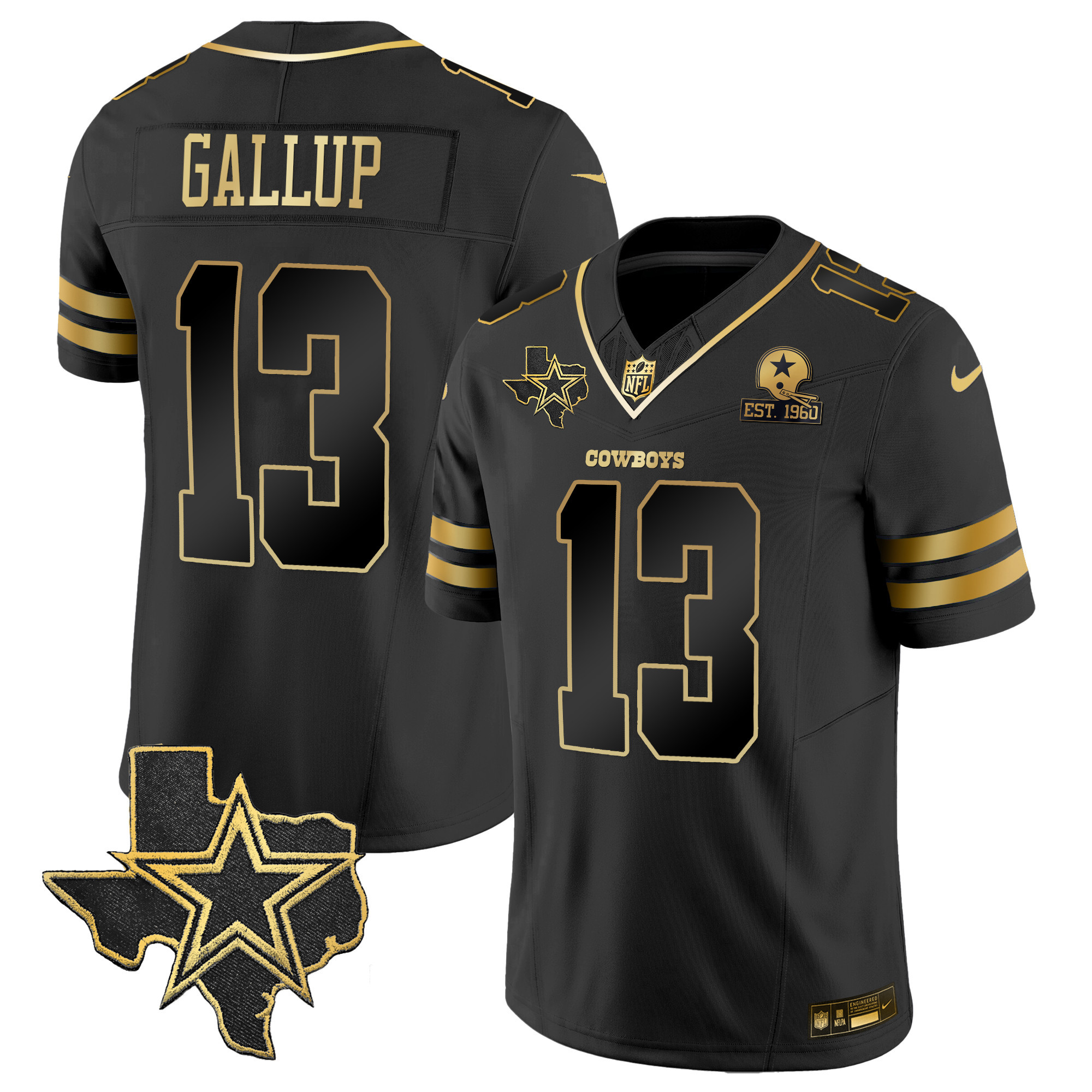 Men's Cowboys Vapor Gold Jersey V2 - All Stitched - Image 19