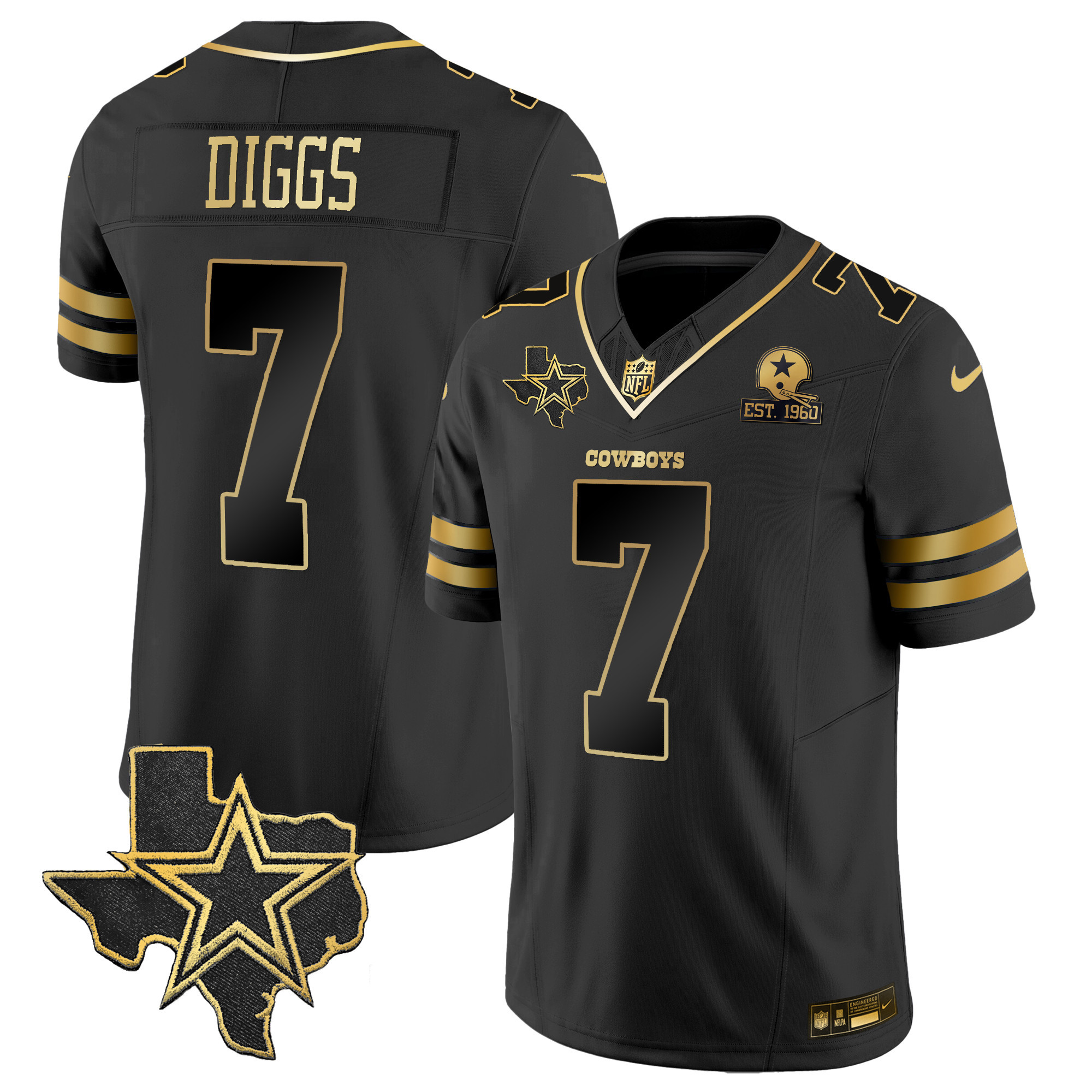 Men's Cowboys Vapor Gold Jersey V2 - All Stitched - Image 18