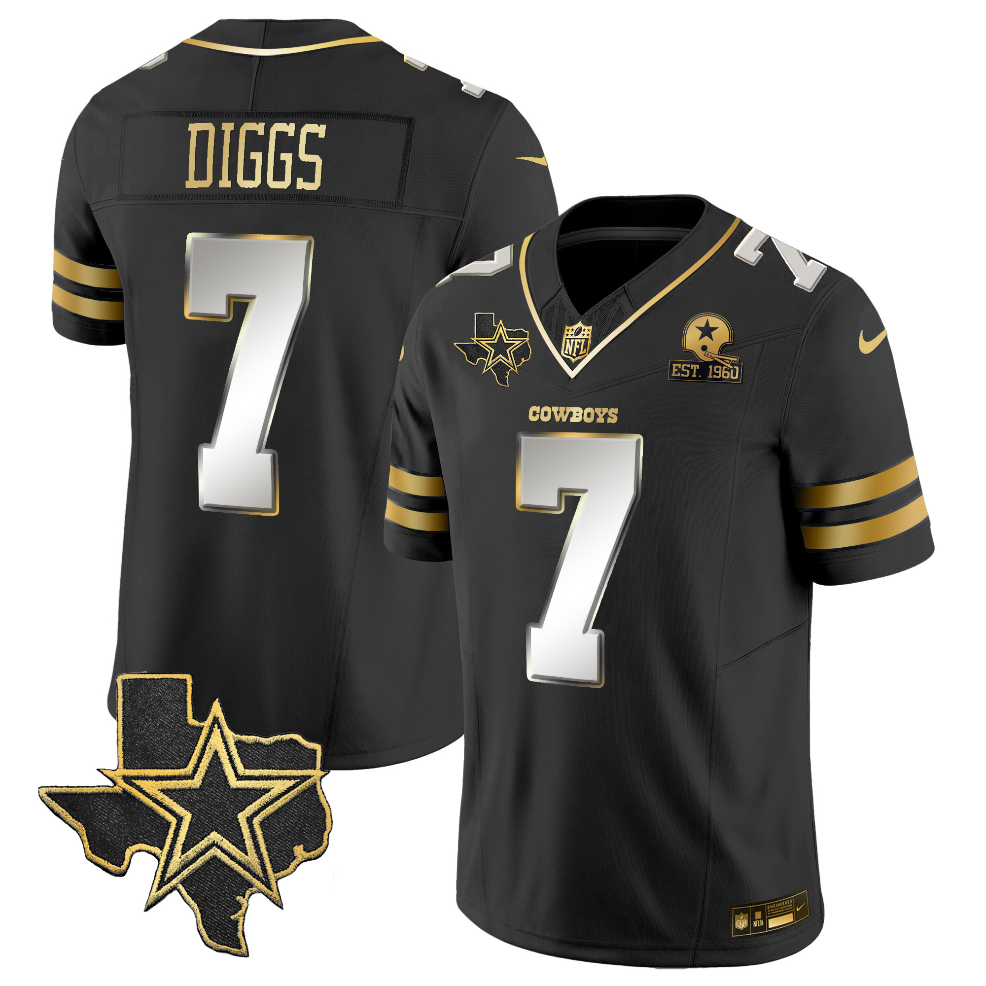 Men's Cowboys Vapor Gold Jersey V2 - All Stitched - Image 11