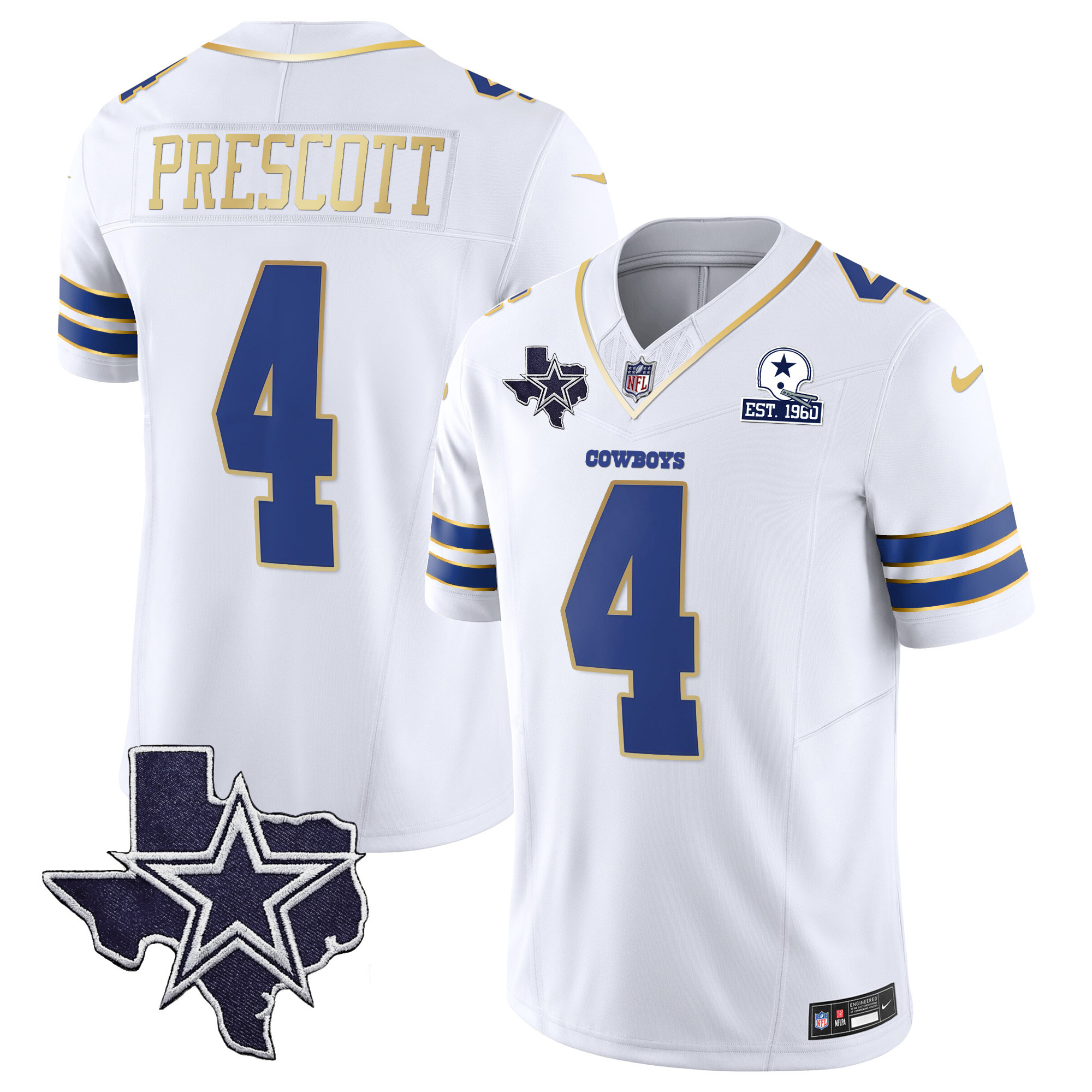 Men's Cowboys Vapor Gold Jersey V2 - All Stitched - Image 23