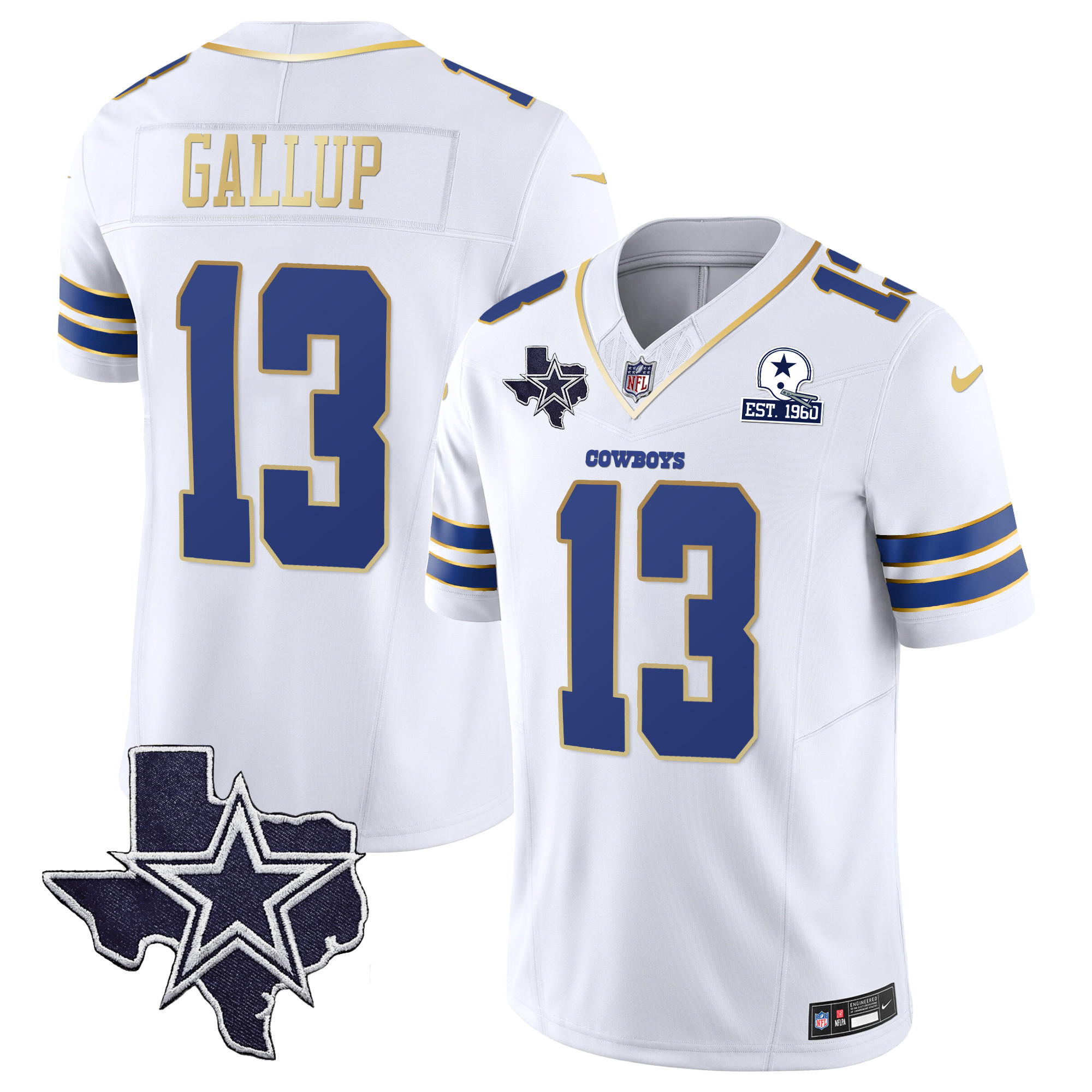 Men's Cowboys Vapor Gold Jersey V2 - All Stitched - Image 26