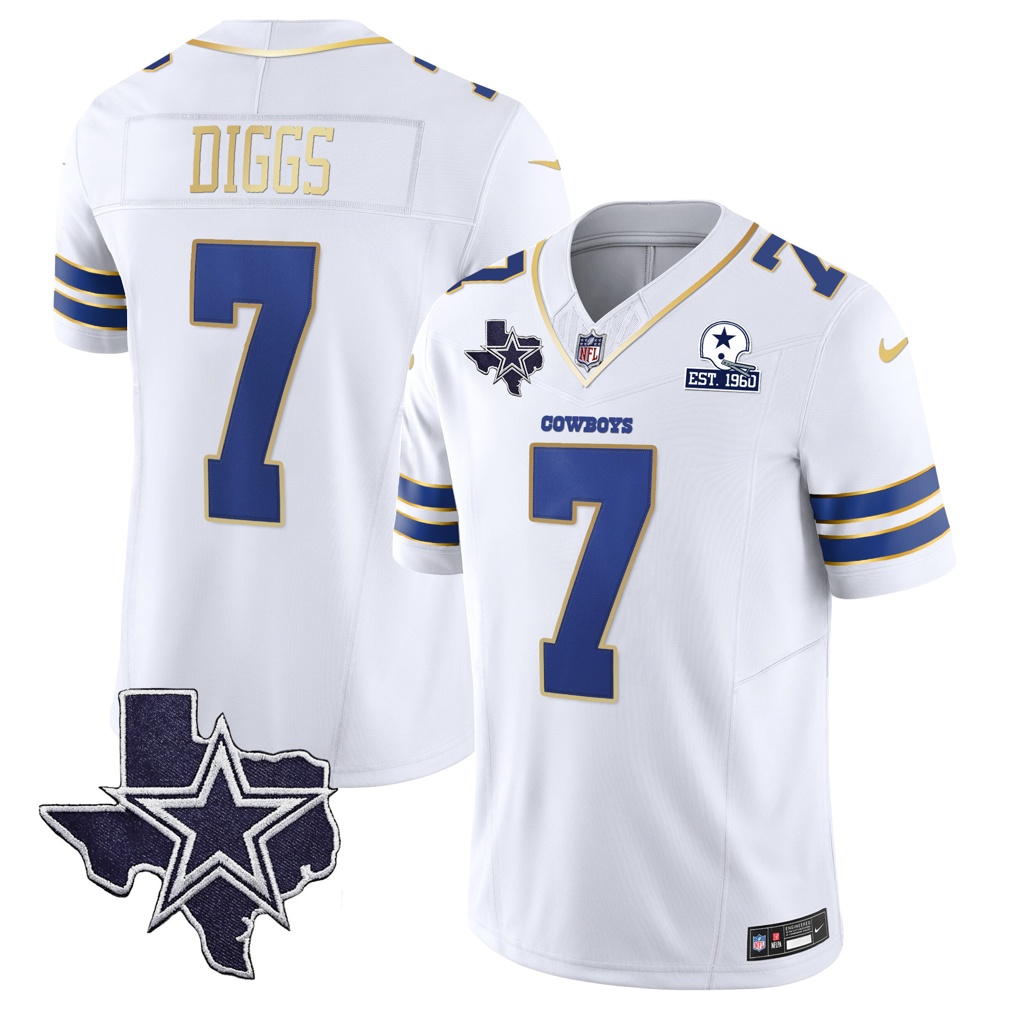 Men's Cowboys Vapor Gold Jersey V2 - All Stitched - Image 25