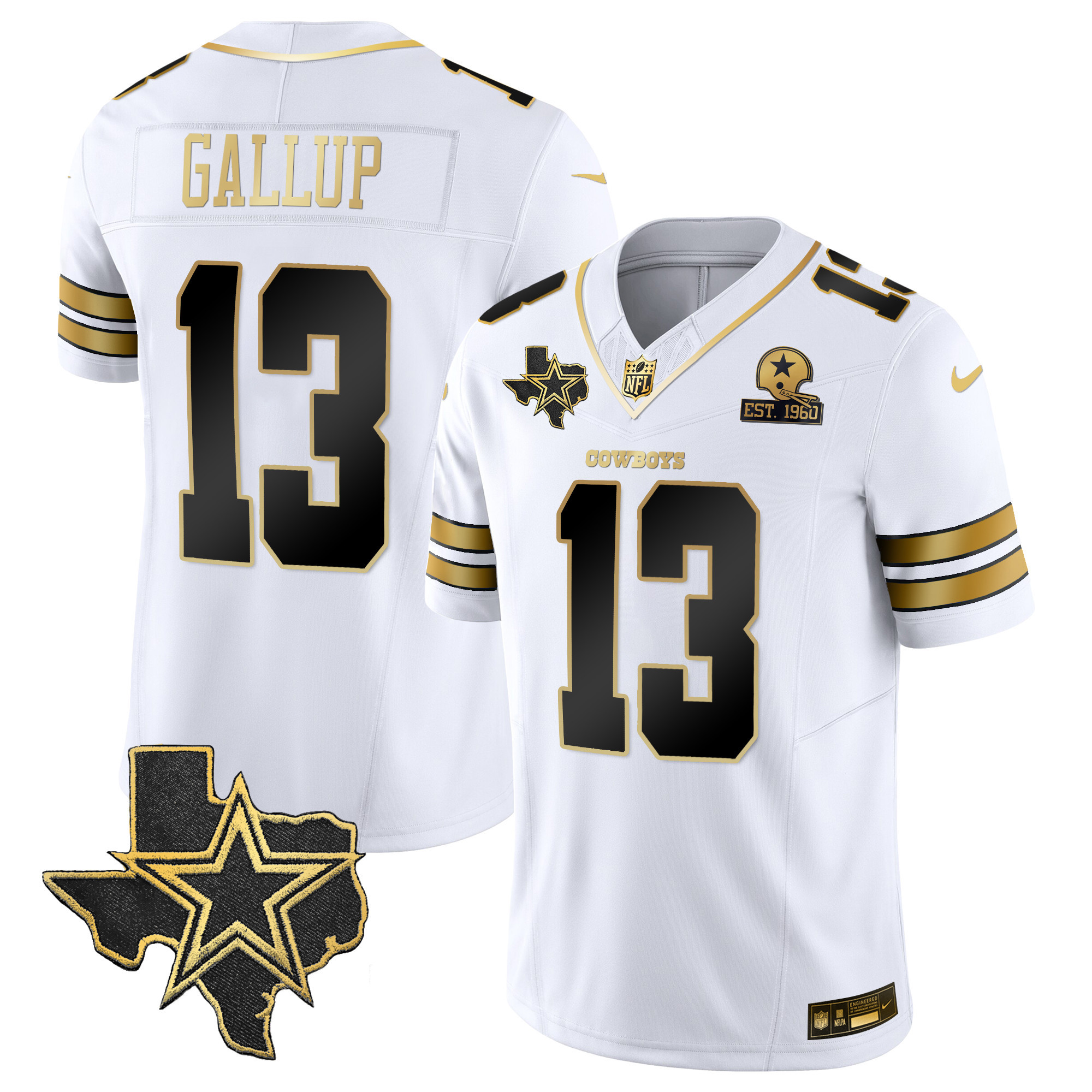 Men's Cowboys Vapor Gold Jersey V2 - All Stitched - Image 5