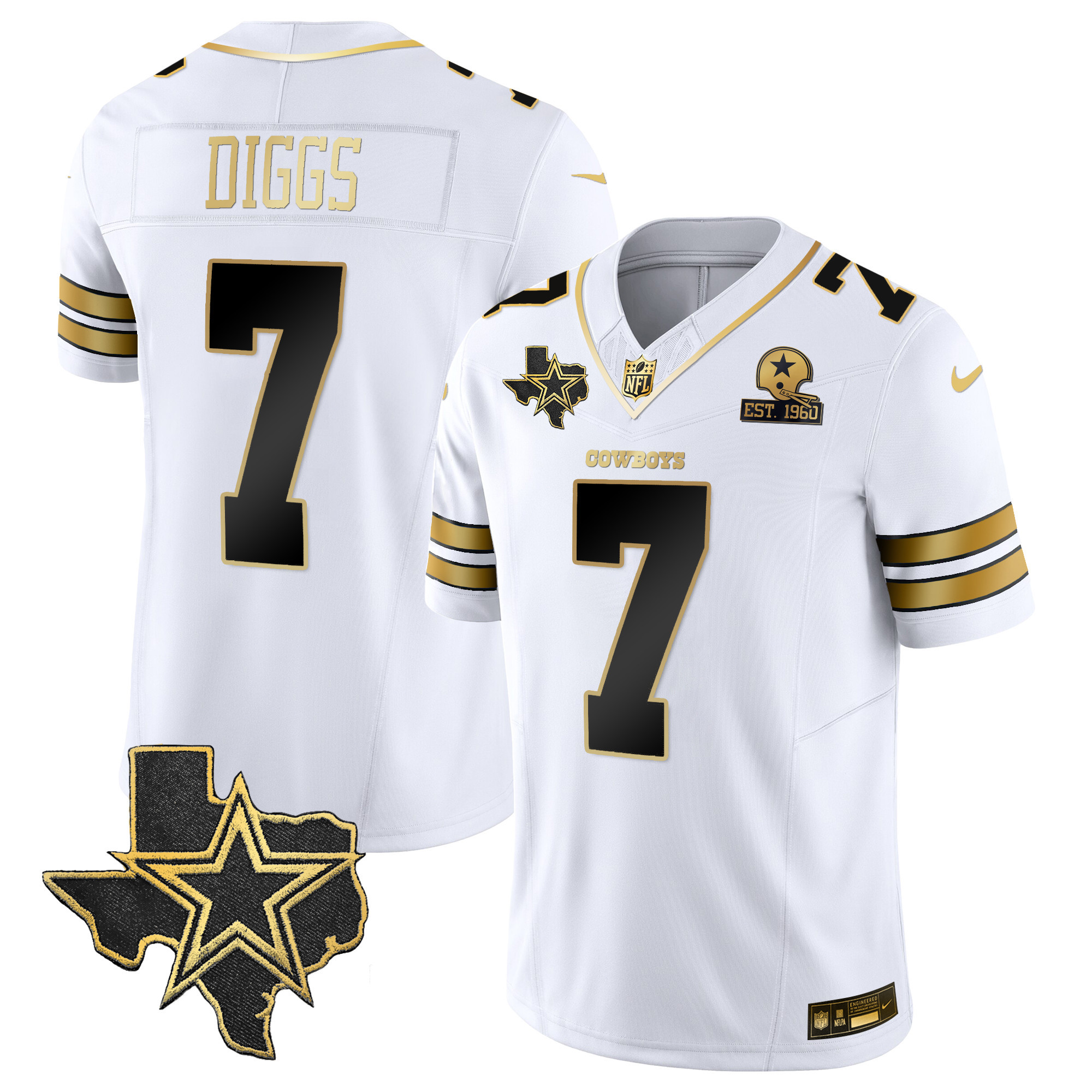 Men's Cowboys Vapor Gold Jersey V2 - All Stitched - Image 4