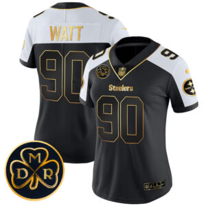 Women's Steelers DMR Patch Gold Vapor Limited Jersey - All Stitched