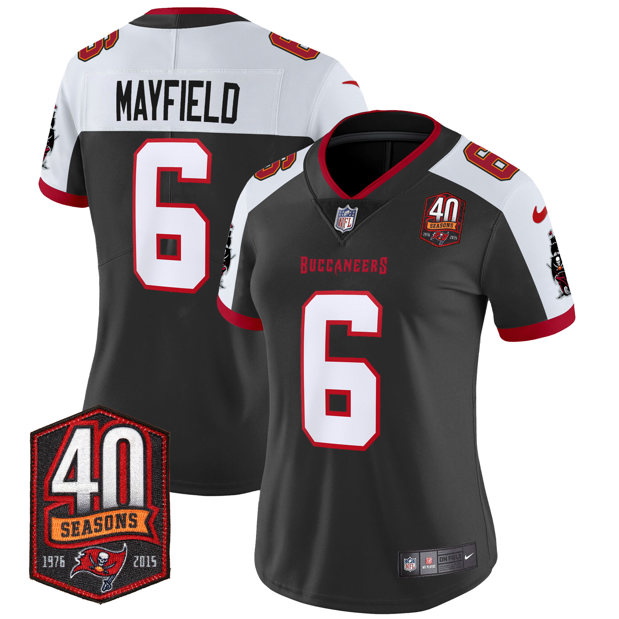 Women's Buccaneers 40th Season Patch Vapor Limited Jersey - All Stitched - Image 4