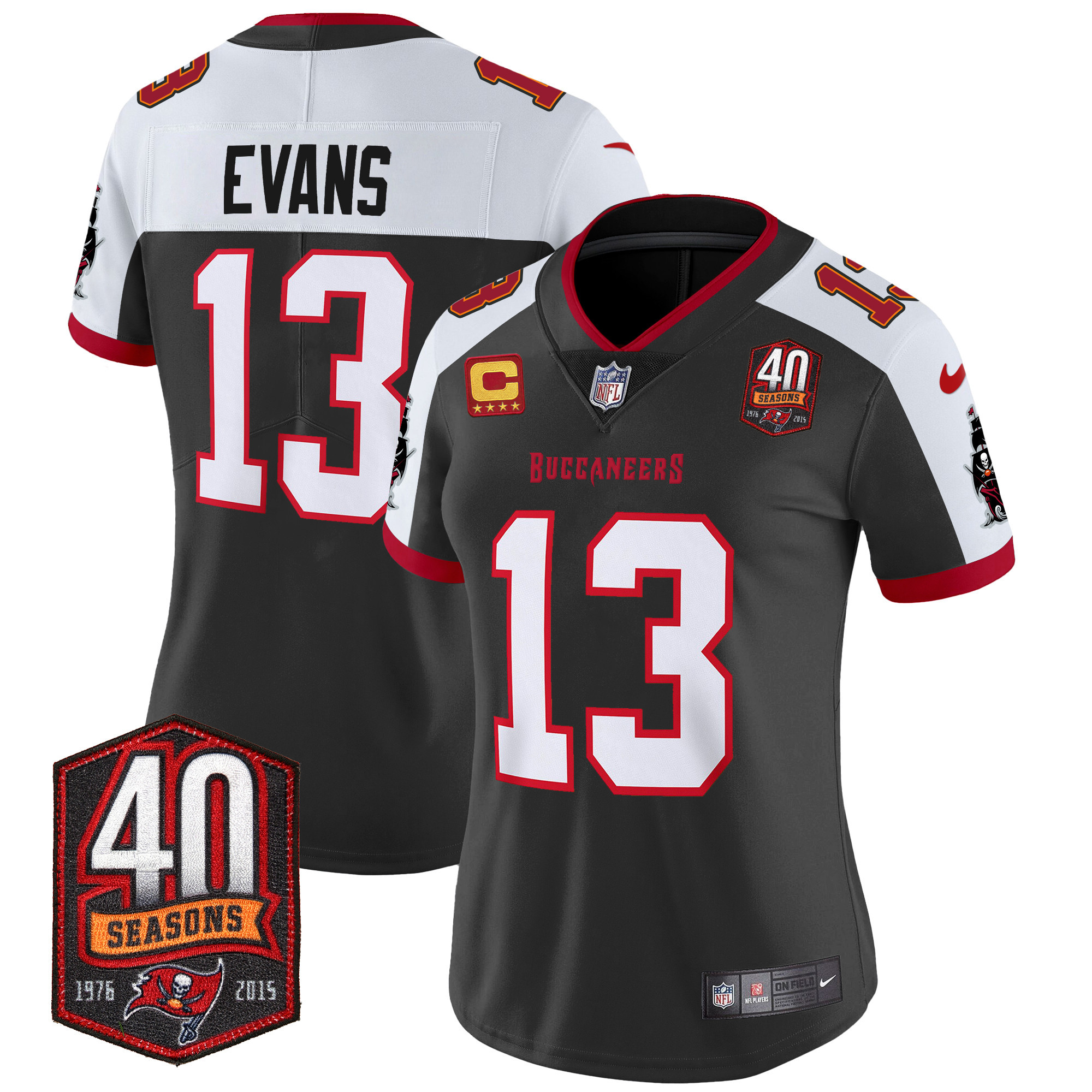 Women's Buccaneers 40th Season Patch Vapor Limited Jersey - All Stitched - Image 2