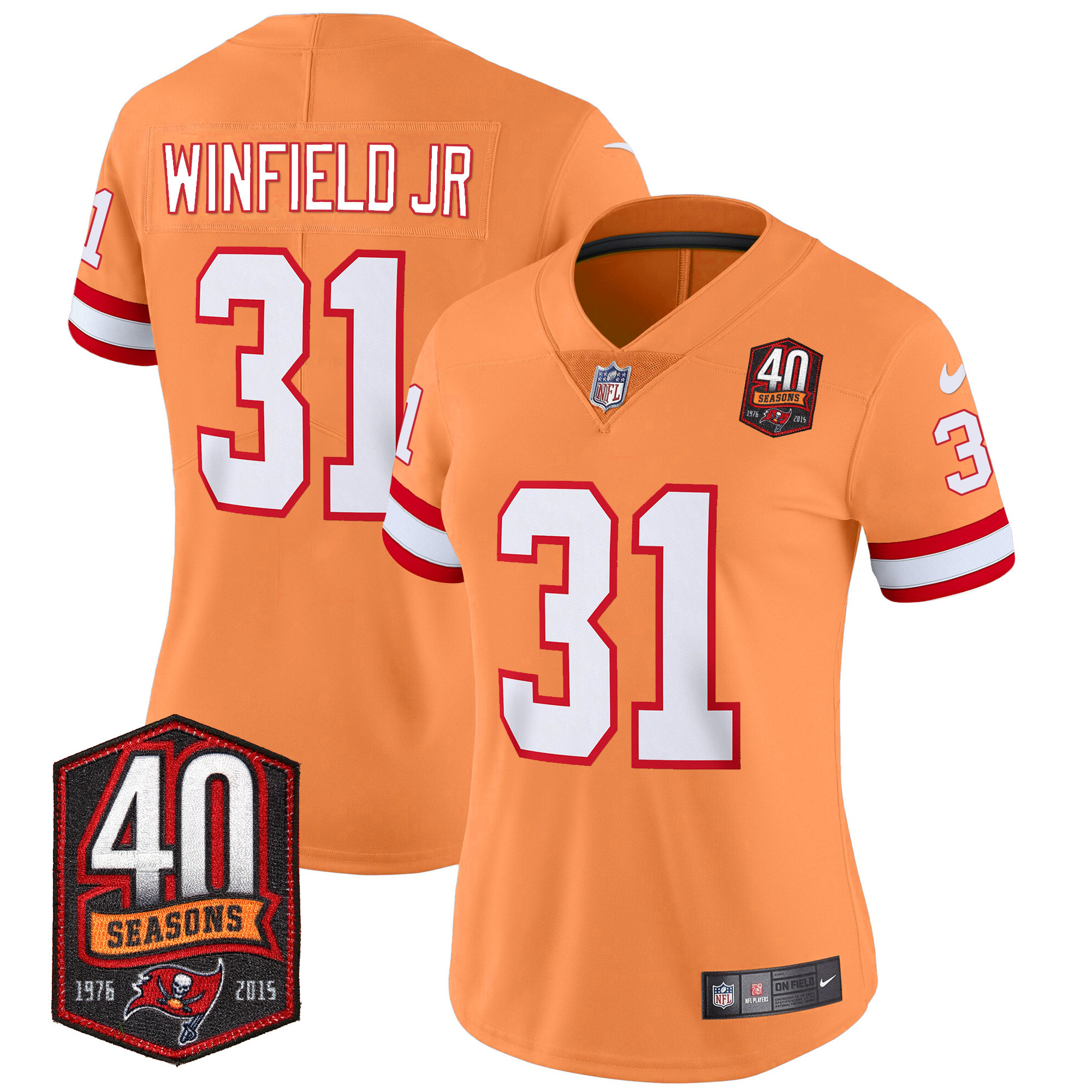 Women's Buccaneers 40th Season Patch Vapor Limited Jersey - All Stitched - Image 41