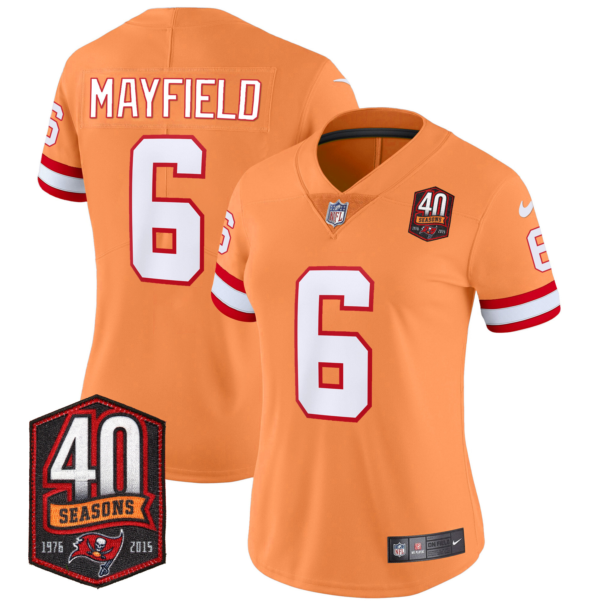Women's Buccaneers 40th Season Patch Vapor Limited Jersey - All Stitched - Image 39