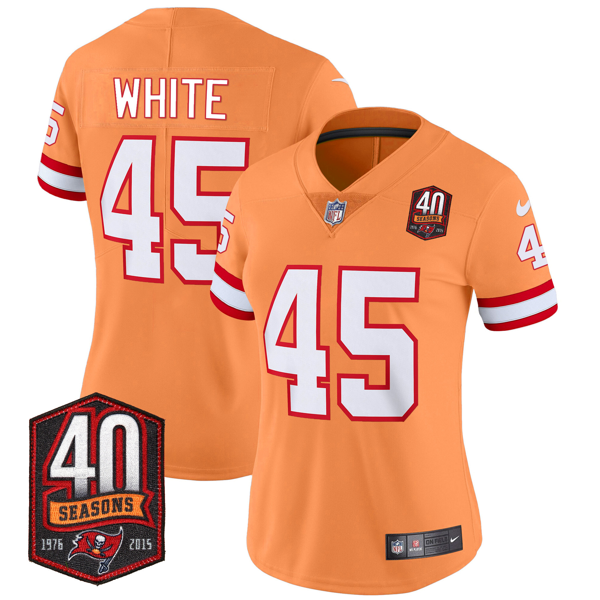 Women's Buccaneers 40th Season Patch Vapor Limited Jersey - All Stitched - Image 42