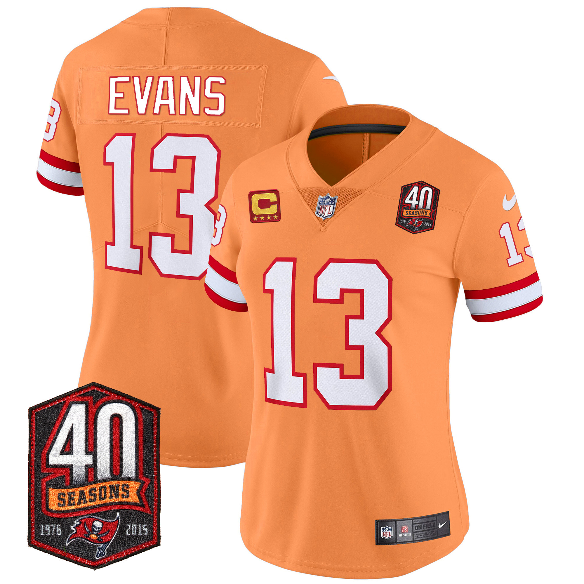 Women's Buccaneers 40th Season Patch Vapor Limited Jersey - All Stitched - Image 37