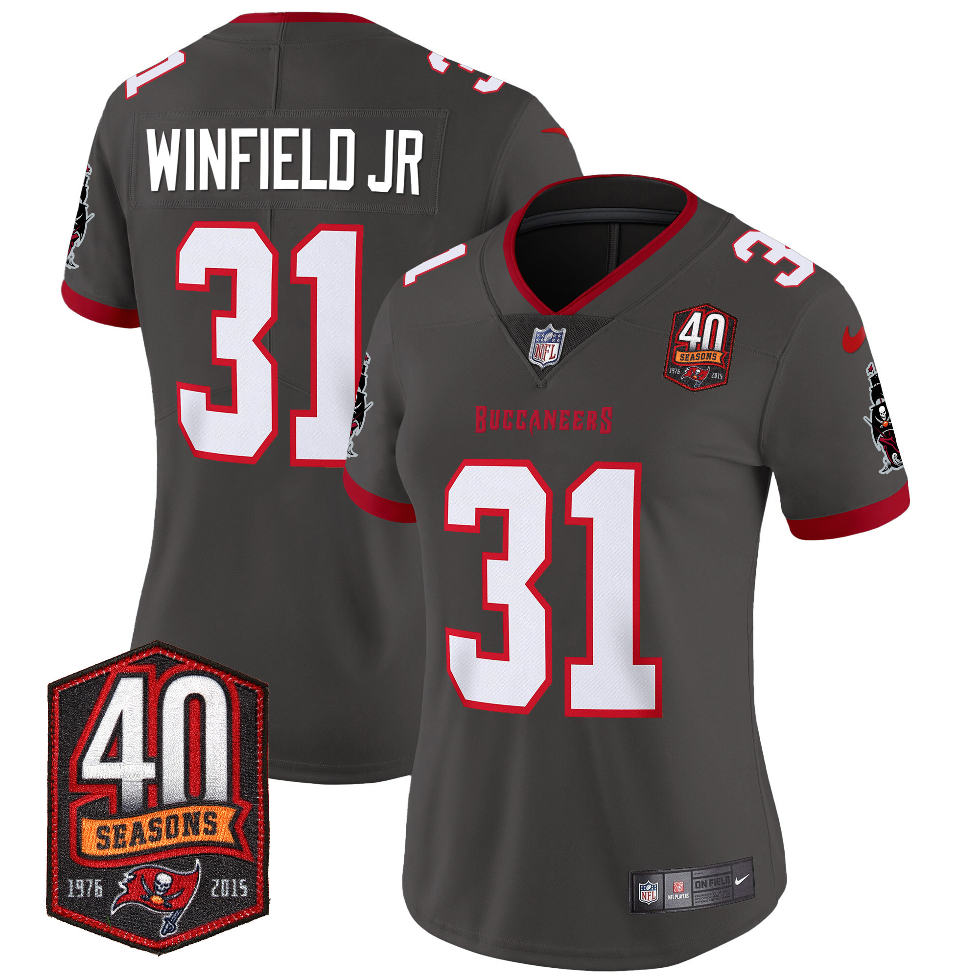 Women's Buccaneers 40th Season Patch Vapor Limited Jersey - All Stitched - Image 34