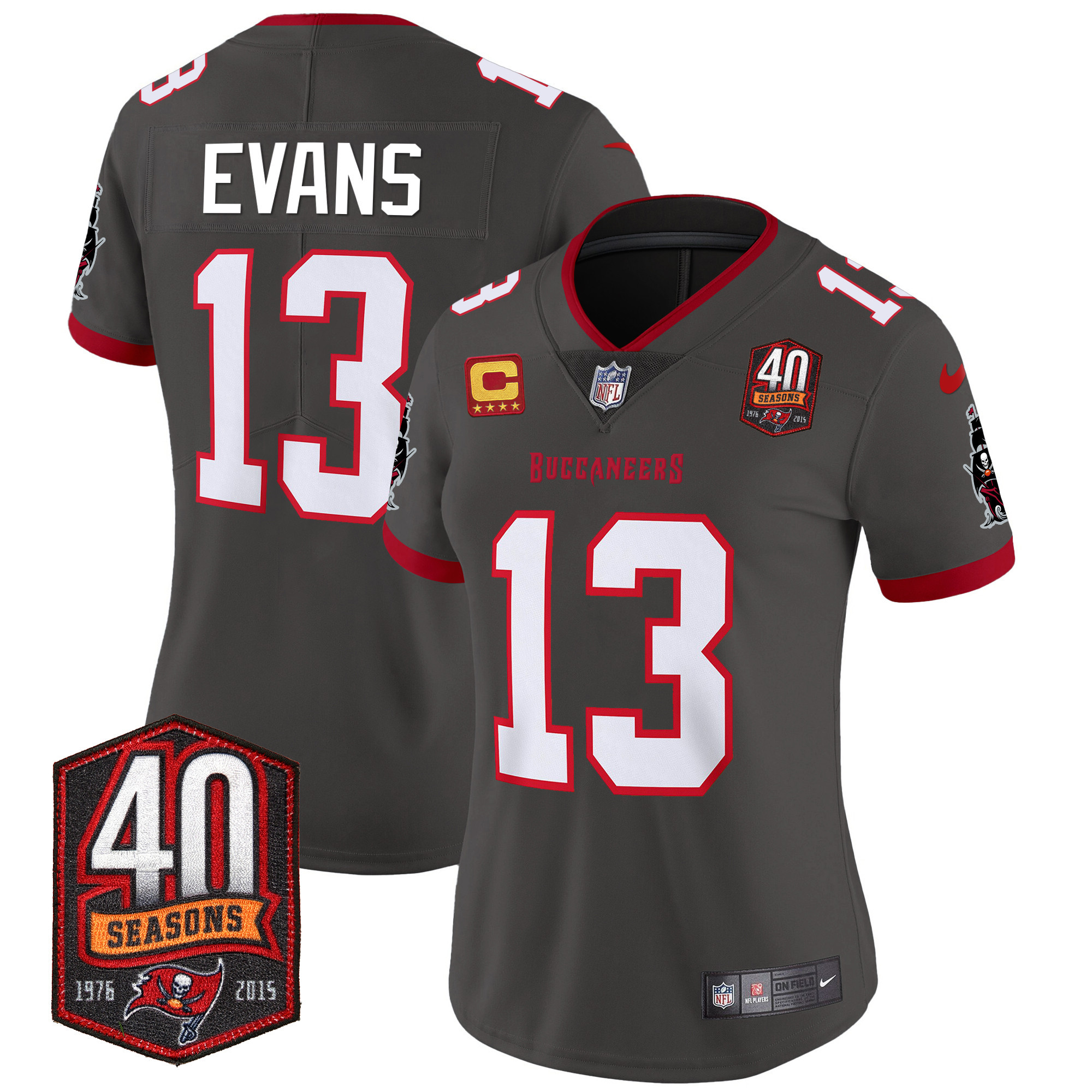 Women's Buccaneers 40th Season Patch Vapor Limited Jersey - All Stitched - Image 30