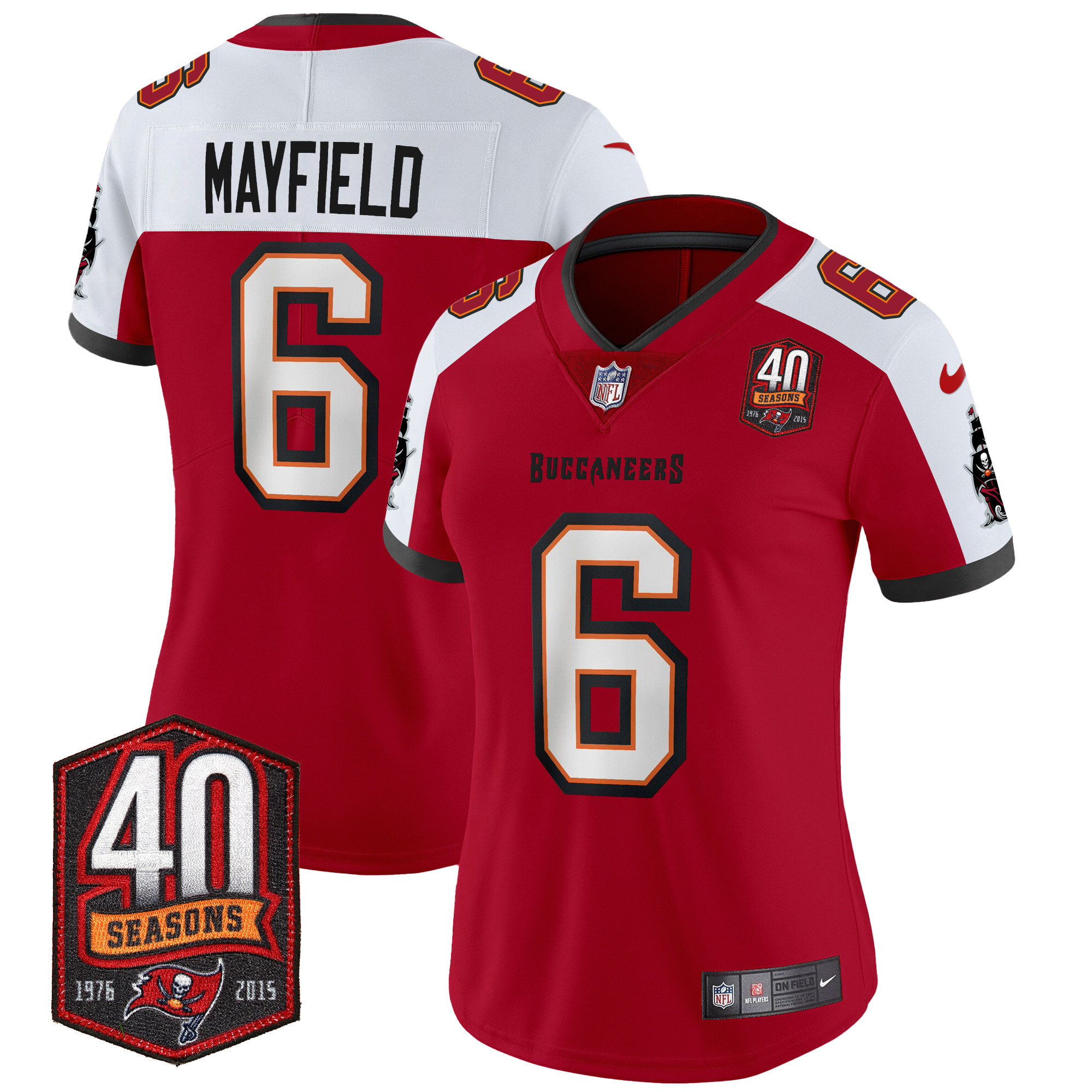 Women's Buccaneers 40th Season Patch Vapor Limited Jersey - All Stitched - Image 11