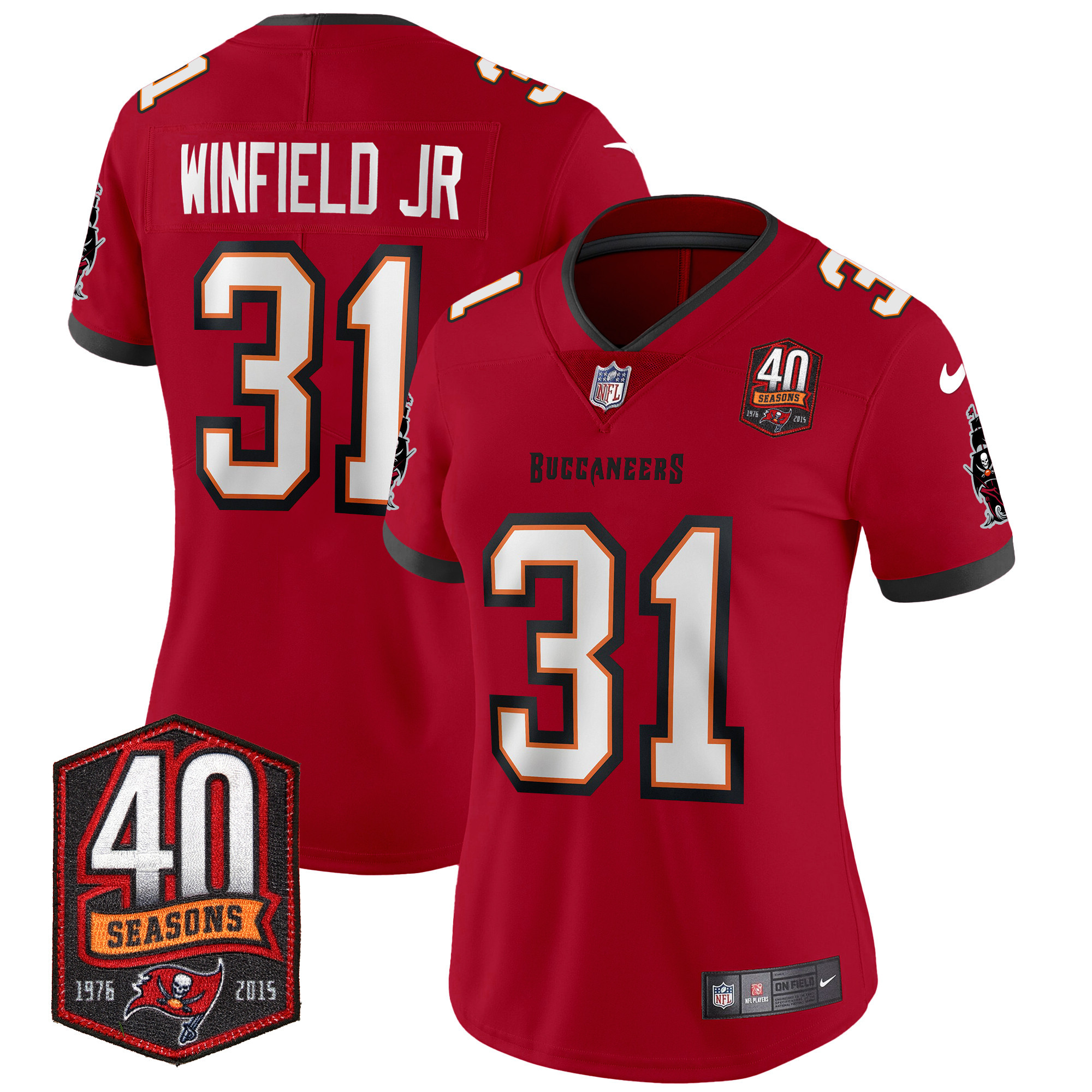 Women's Buccaneers 40th Season Patch Vapor Limited Jersey - All Stitched - Image 20