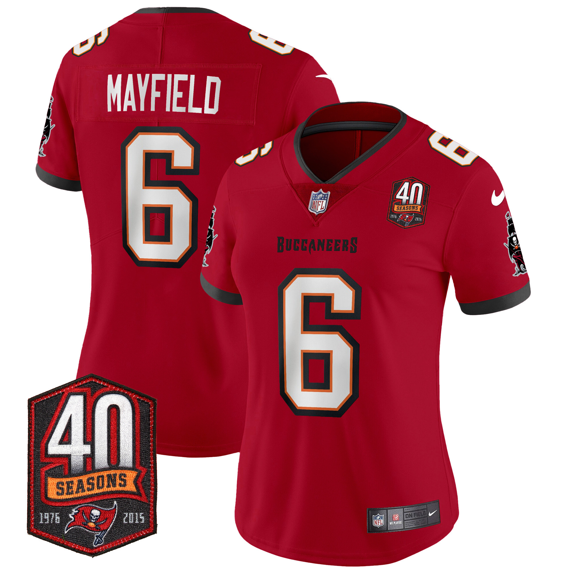 Women's Buccaneers 40th Season Patch Vapor Limited Jersey - All Stitched - Image 18